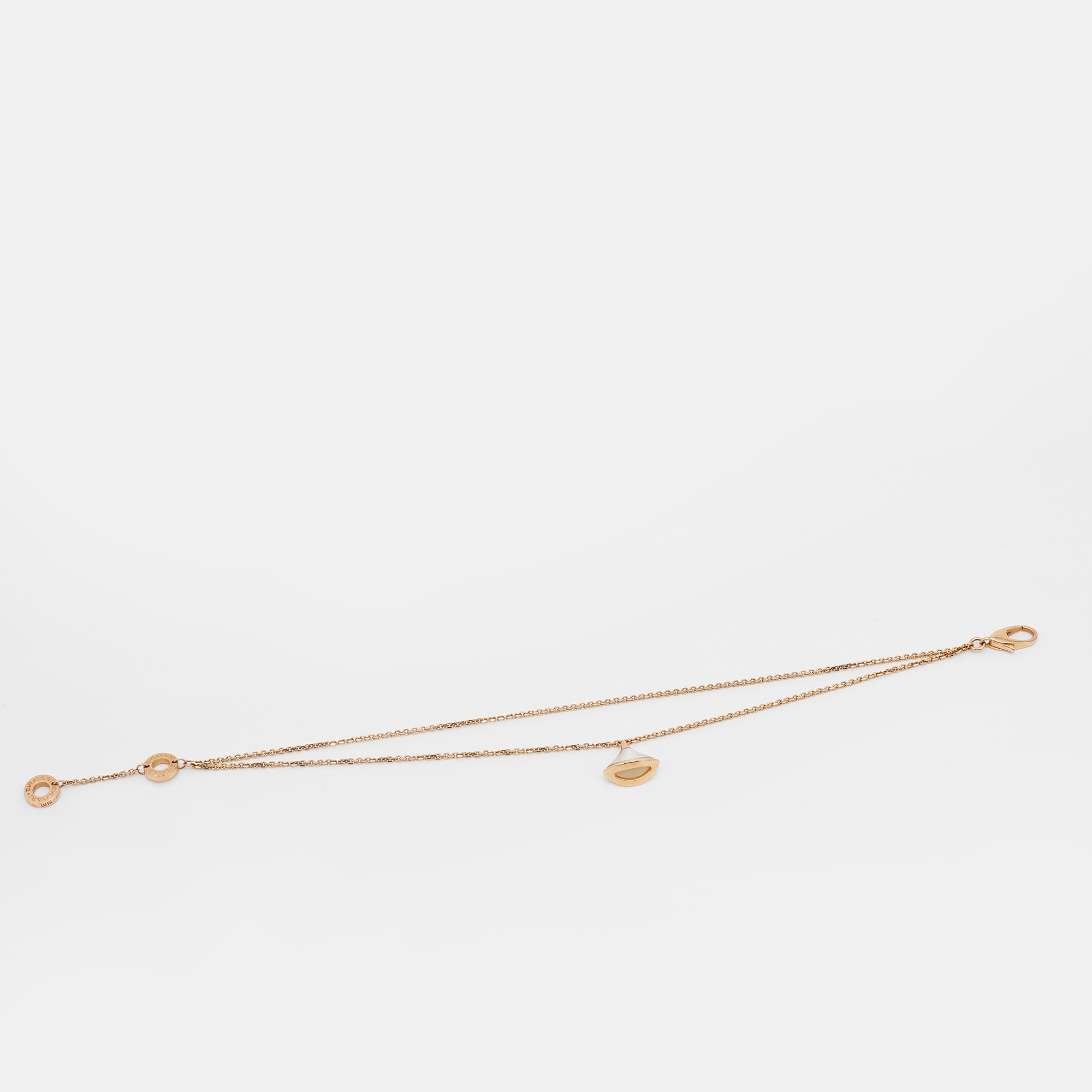 

Bvlgari Divas' Dream Mother of Pearl 18k Rose Gold Charm Bracelet