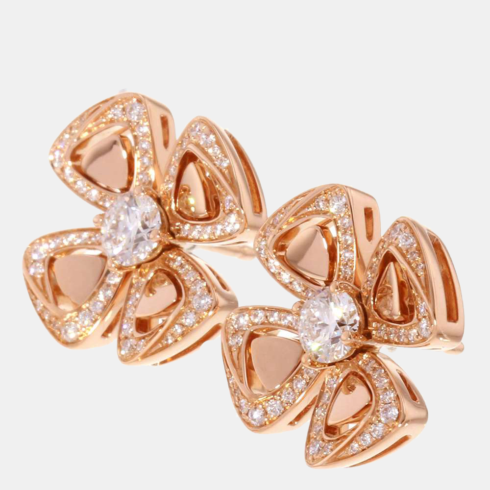 

Bvlgari Fiorever 18K Rose Gold Diamond Earrings