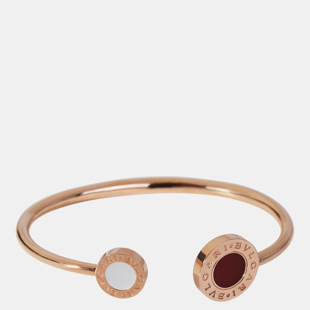 

BVLGARI Bvlgari Bvlgari Carnelian & Mother Of Pearl Bracelet in 18k Rose Gold