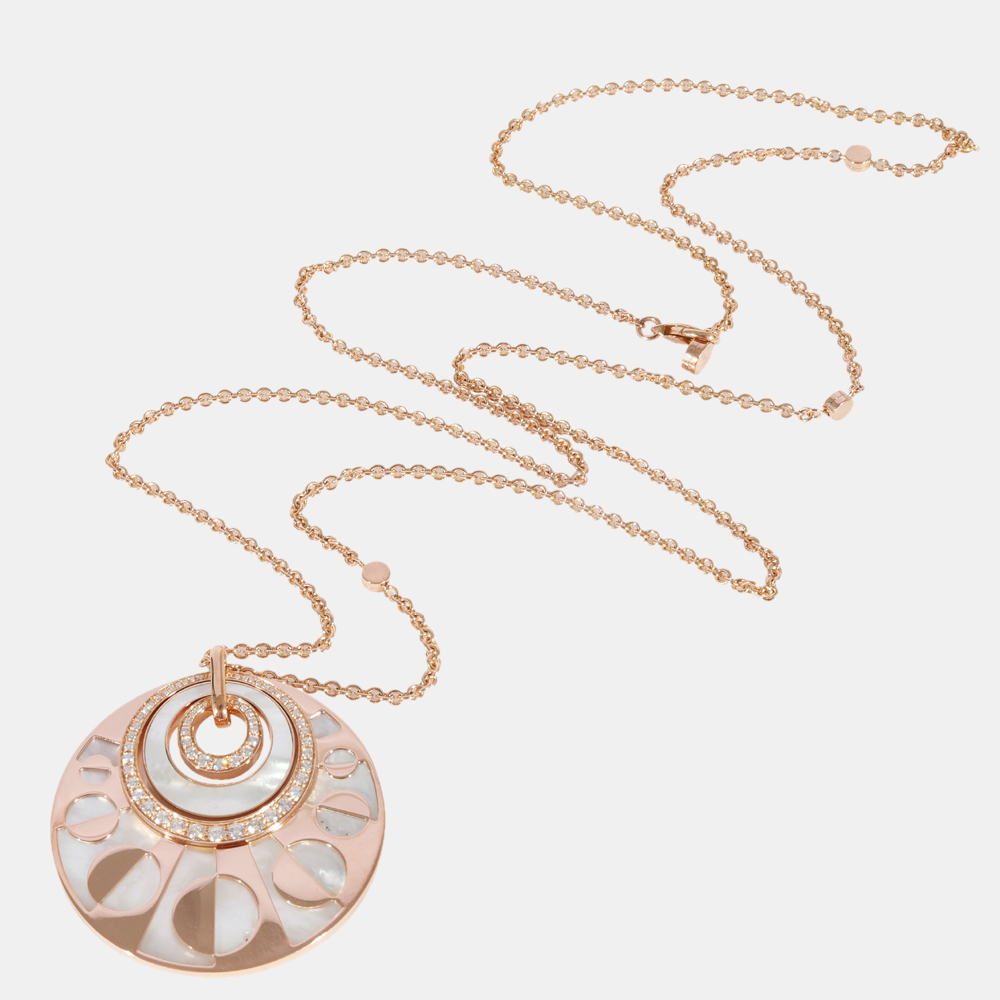 

BVLGARI Intarsio Diamond Pendant in 18k Rose Gold 1.50 CTW