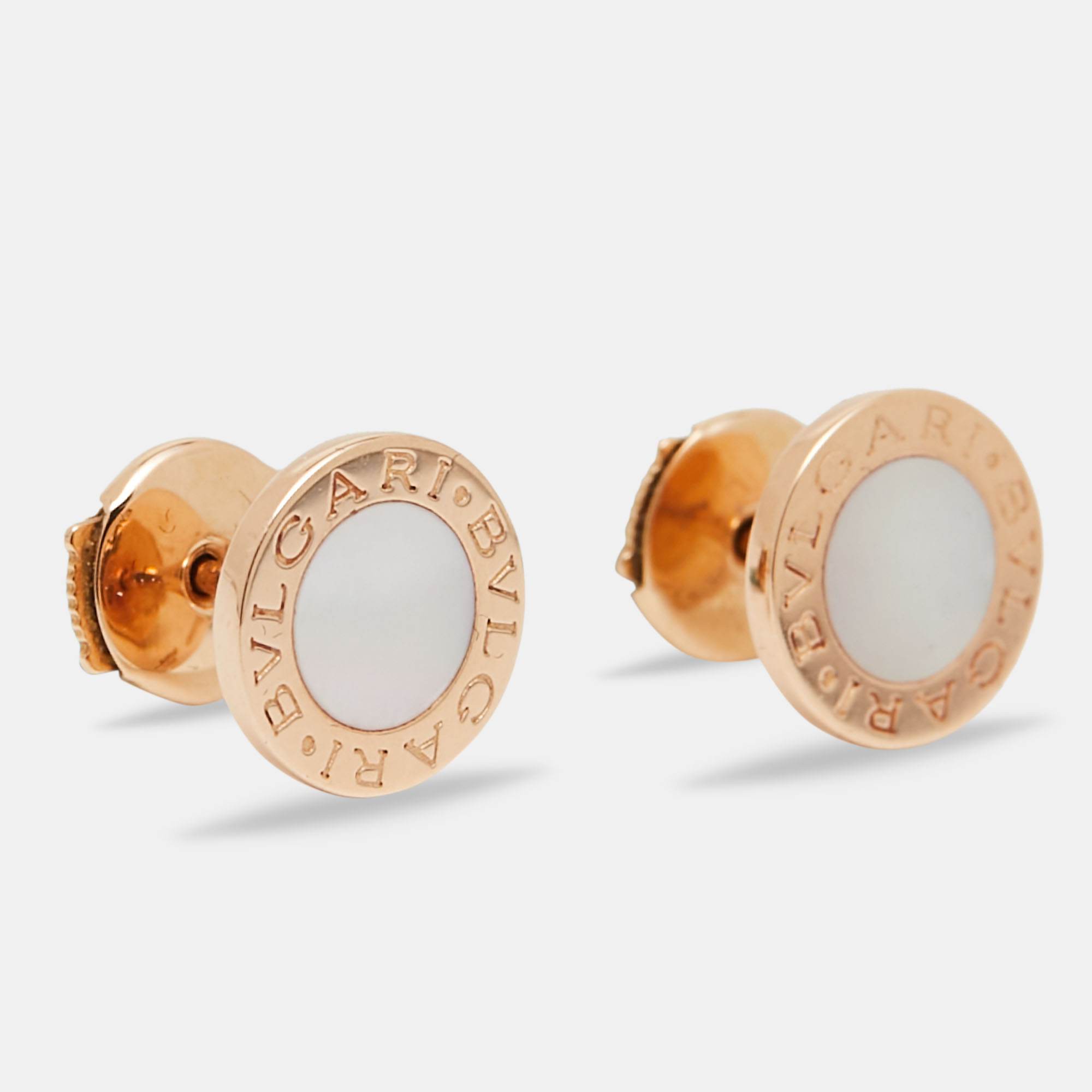 

Bvlgari Mother of Pearl 18k Rose Gold Stud Earrings