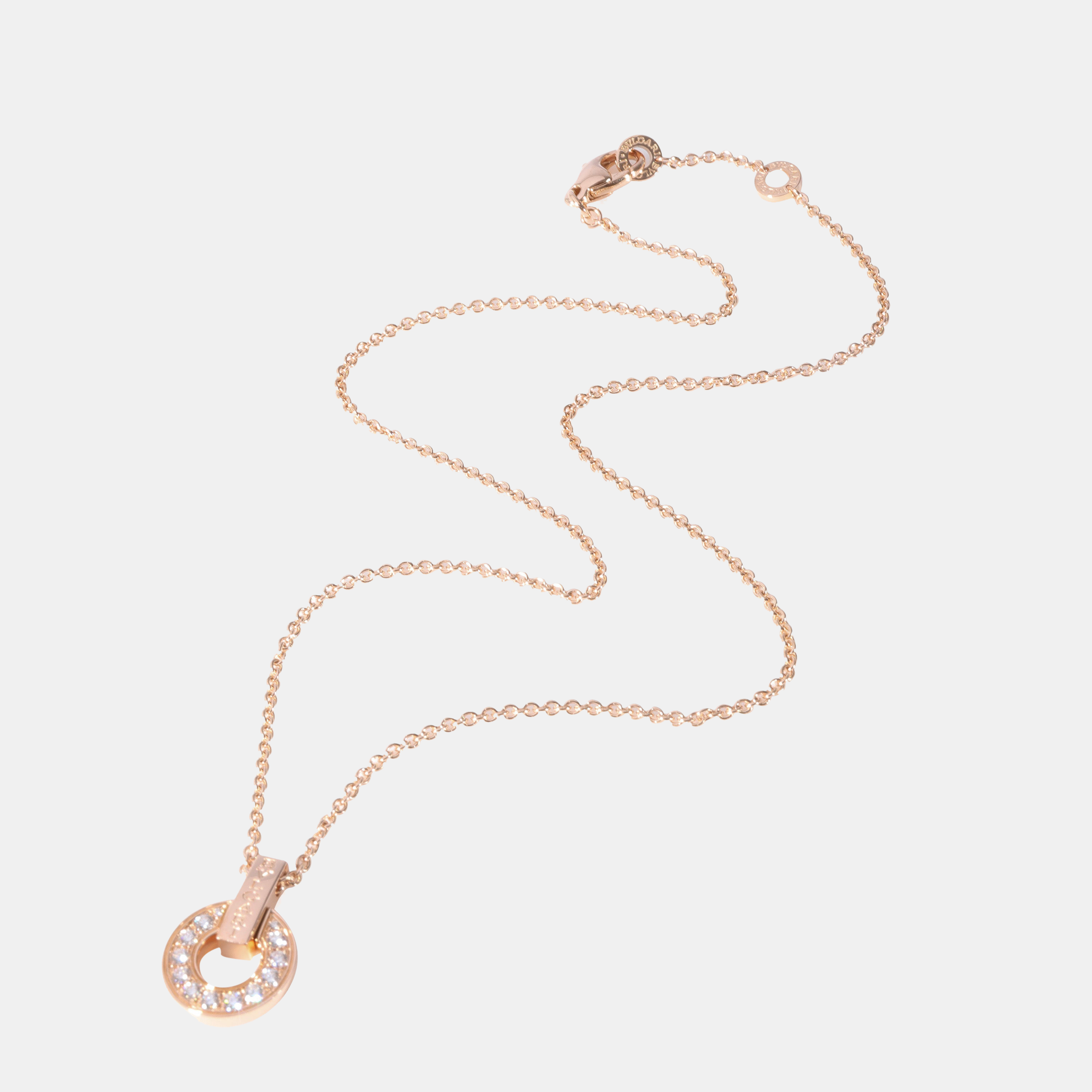 

BVLGARI Bvlgari Bvlgari Diamond Pendant in 18k Rose Gold 0.37 CTW