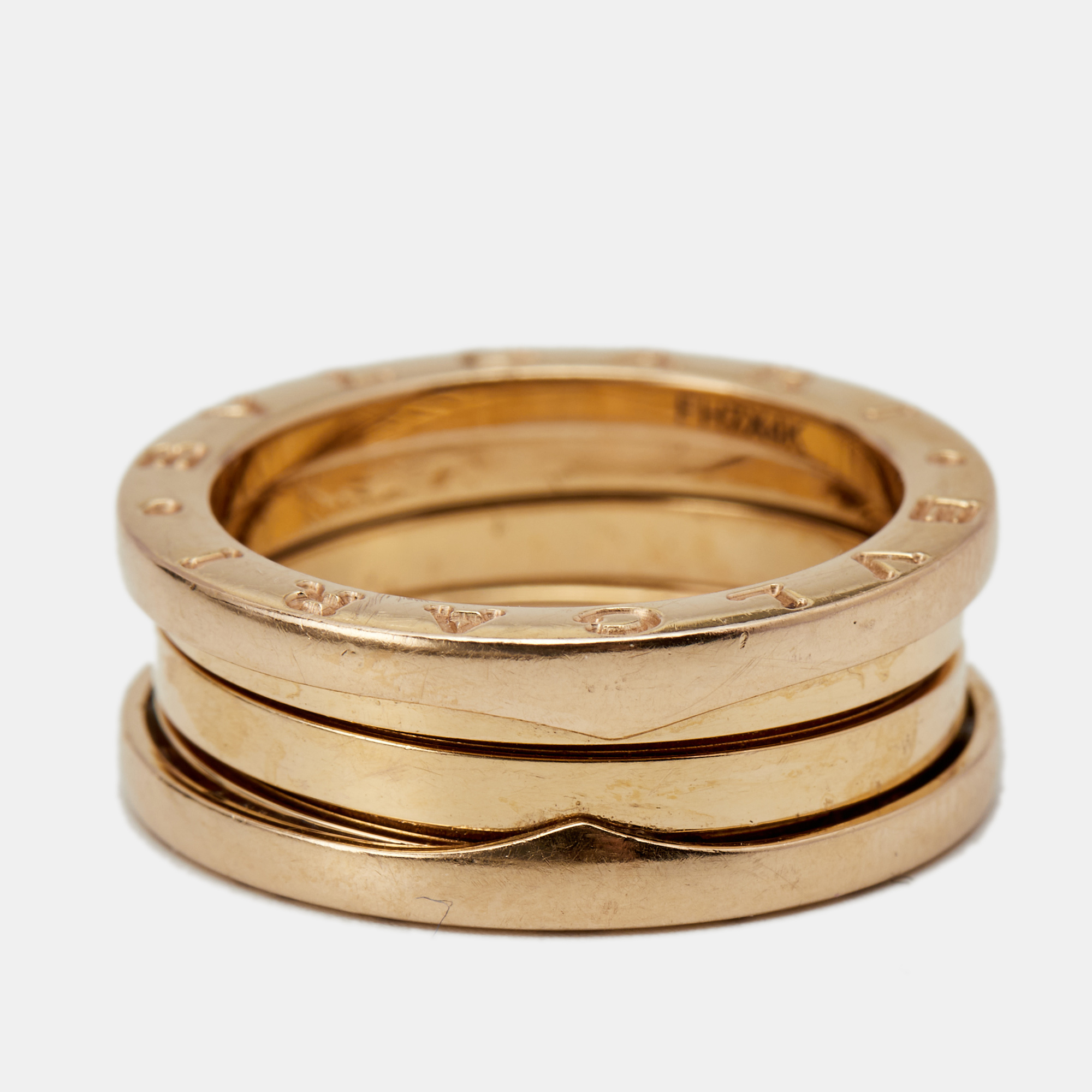 

Bvlgari B.Zero1 18k Rose Gold 4-Band Ring Size