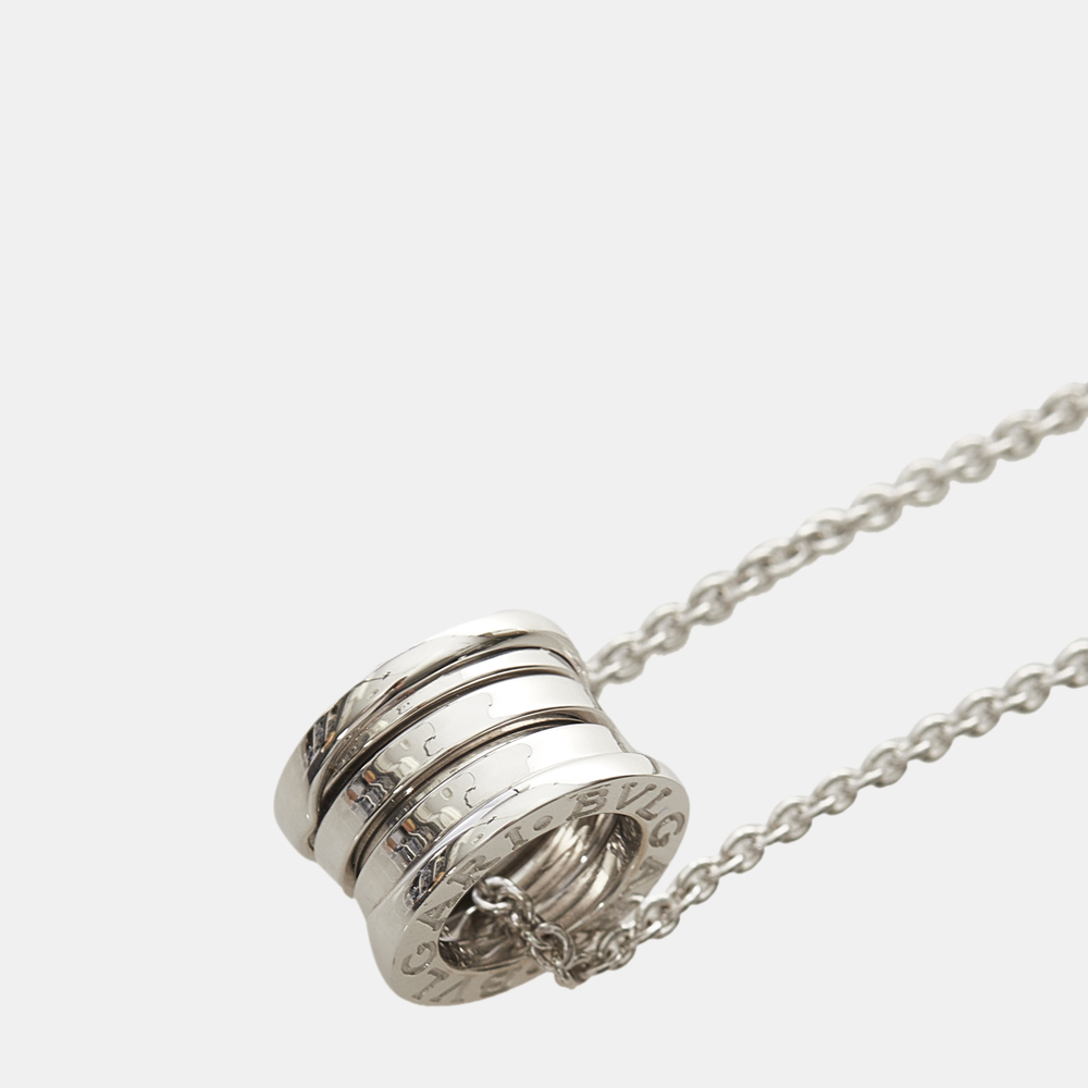 

Bvlgari B.Zero1 Pendant Necklace in White Gold, Silver