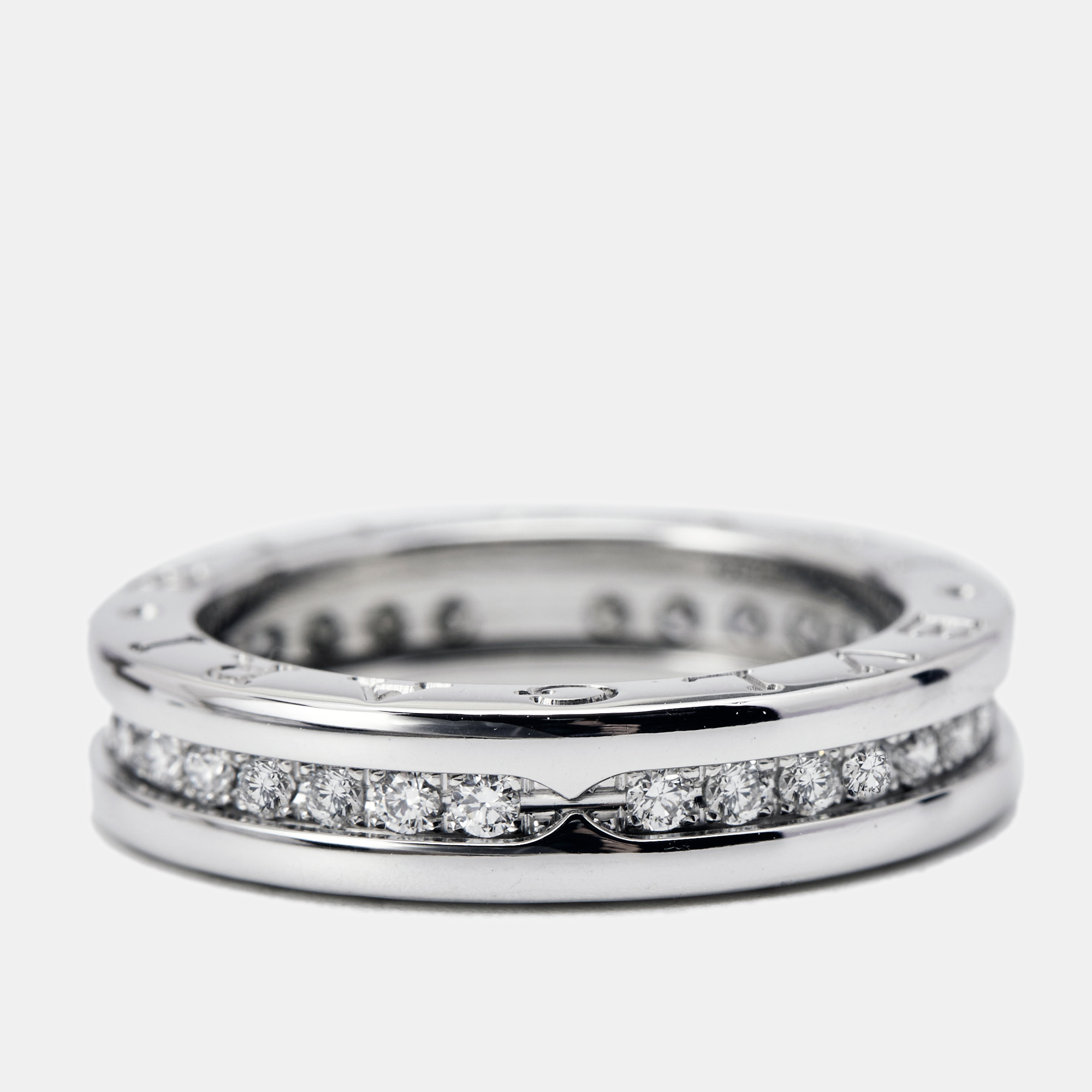 

Bvlgari B.Zero1 Diamond 18k White Gold Band Ring Size