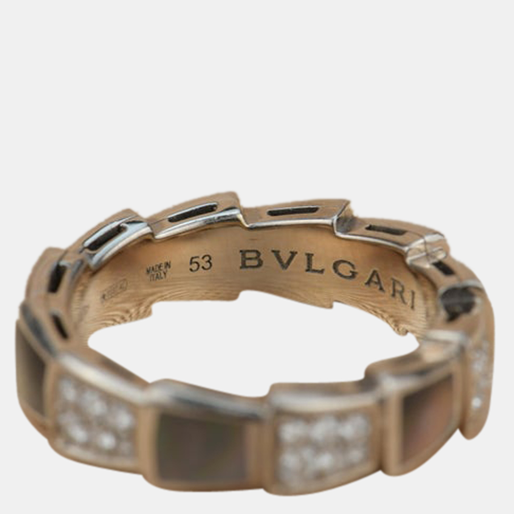 

Bvlgari Sepenti Grey Mop Diamond Ring 53
