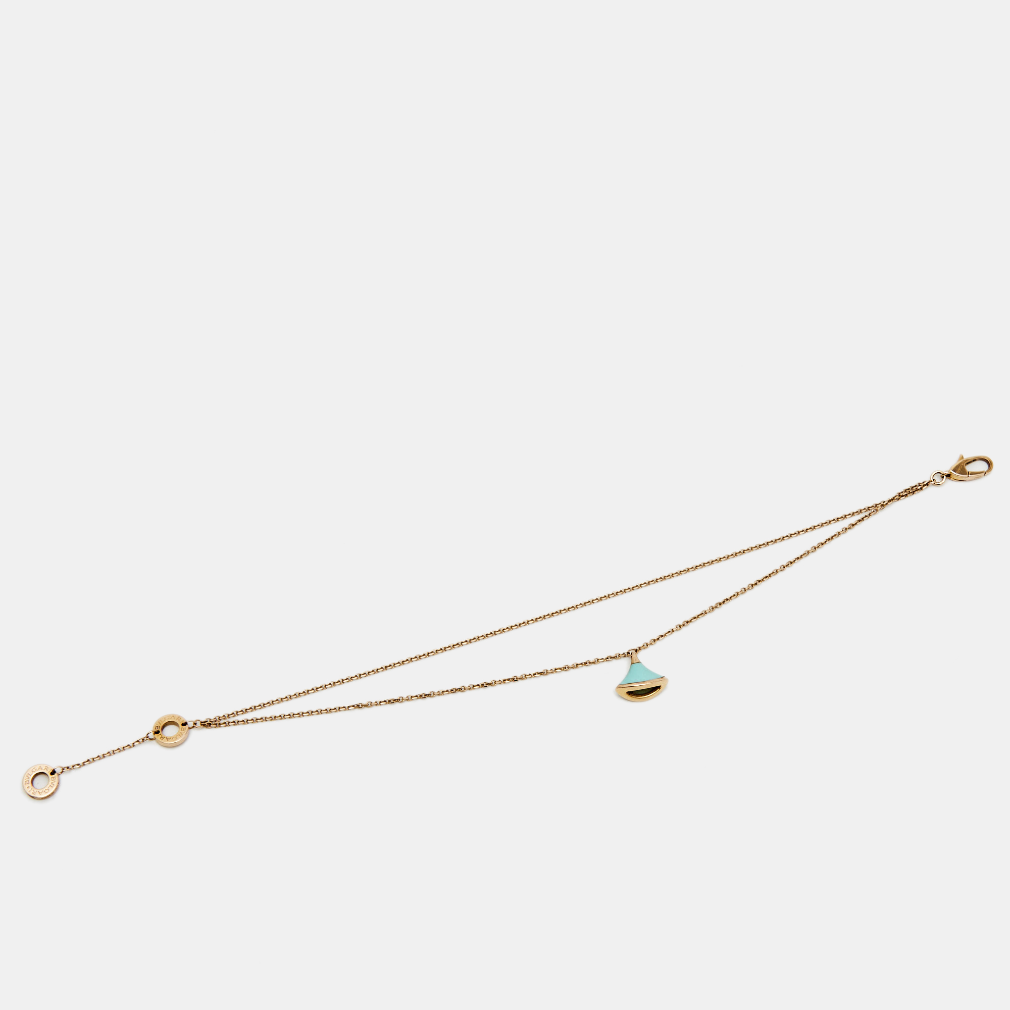 

Bvlgari Divas' Dream Turquoise 18k Rose Gold Charm Bracelet