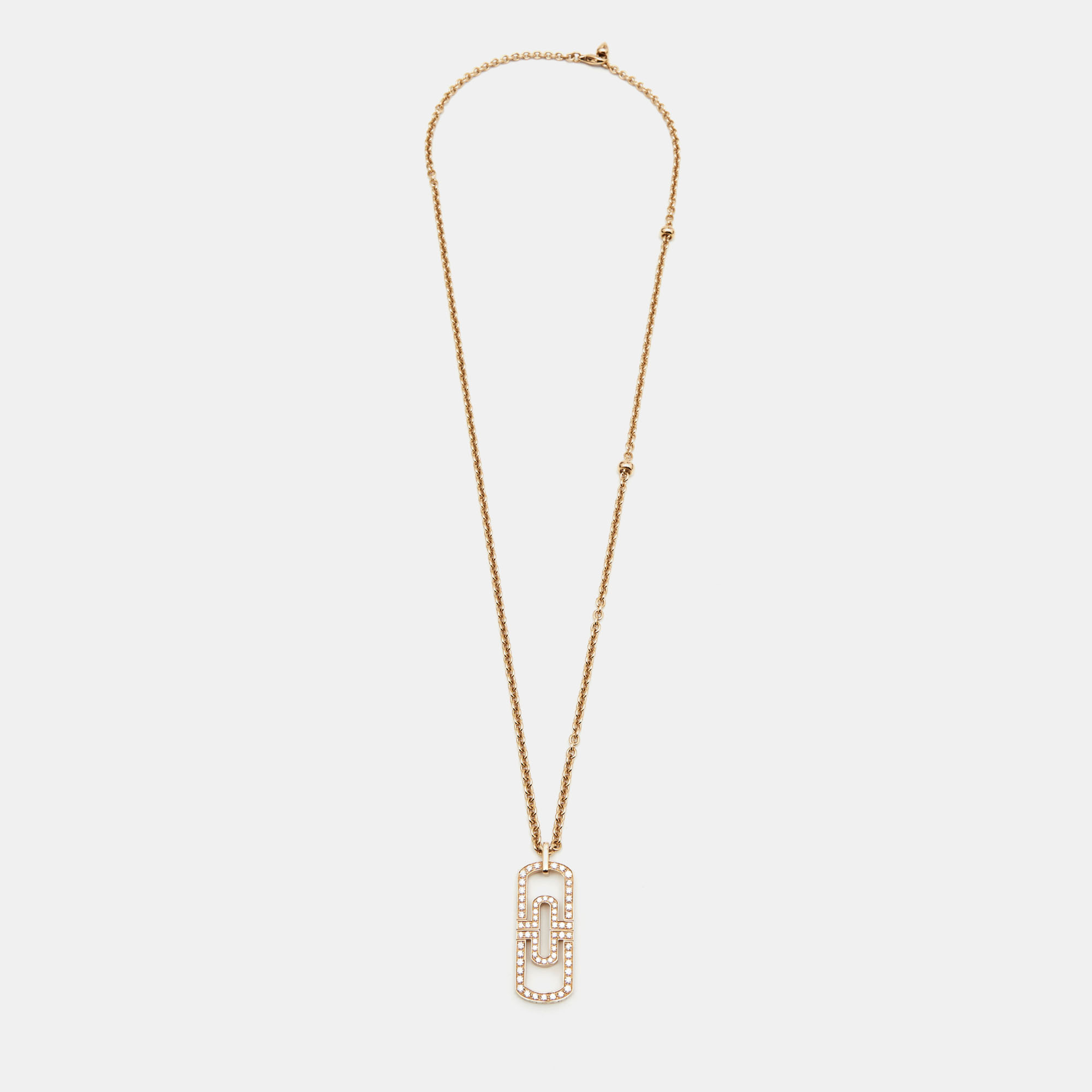 

Bvlgari Parentesi Diamond 18k Rose Gold Pendant Necklace