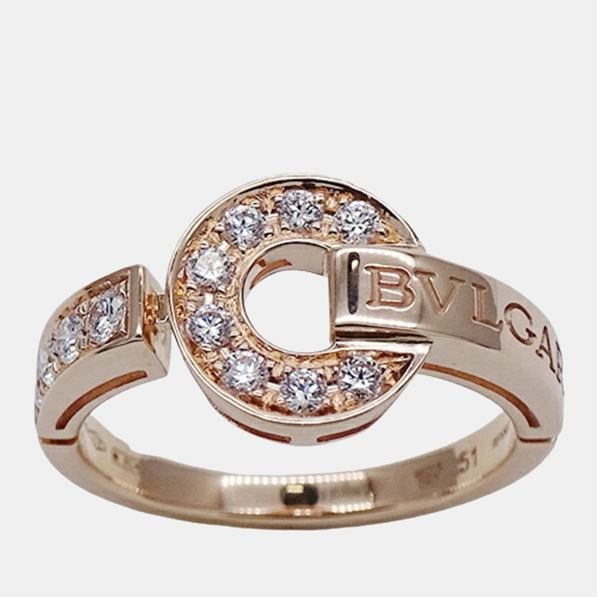 

Bvlgari Bvlgari Bvlgari 18K Rose Gold Diamond Ring EU 51