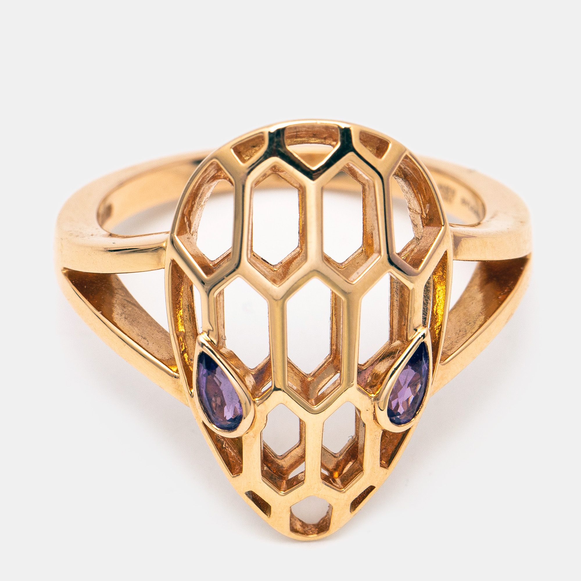 

Bvlgari Serpenti Seduttori Amethyst 18k Rose Gold Ring Size