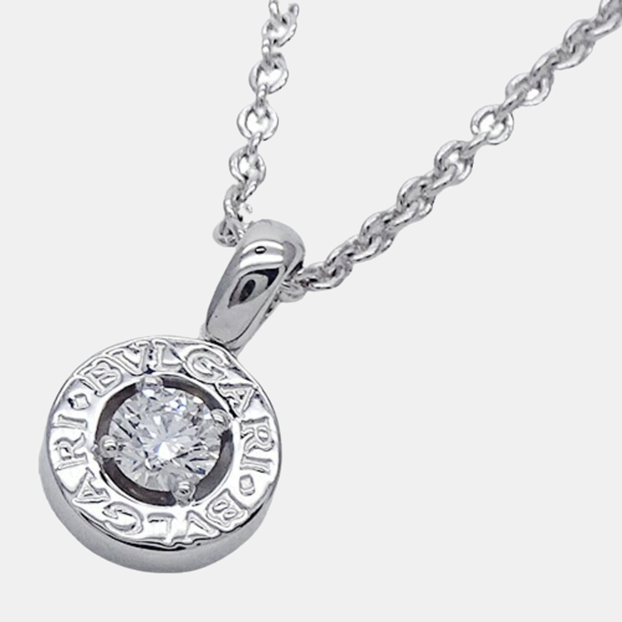 

Bvlgari Necklace Ladies 1P Diamond 750WG White Gold Polished