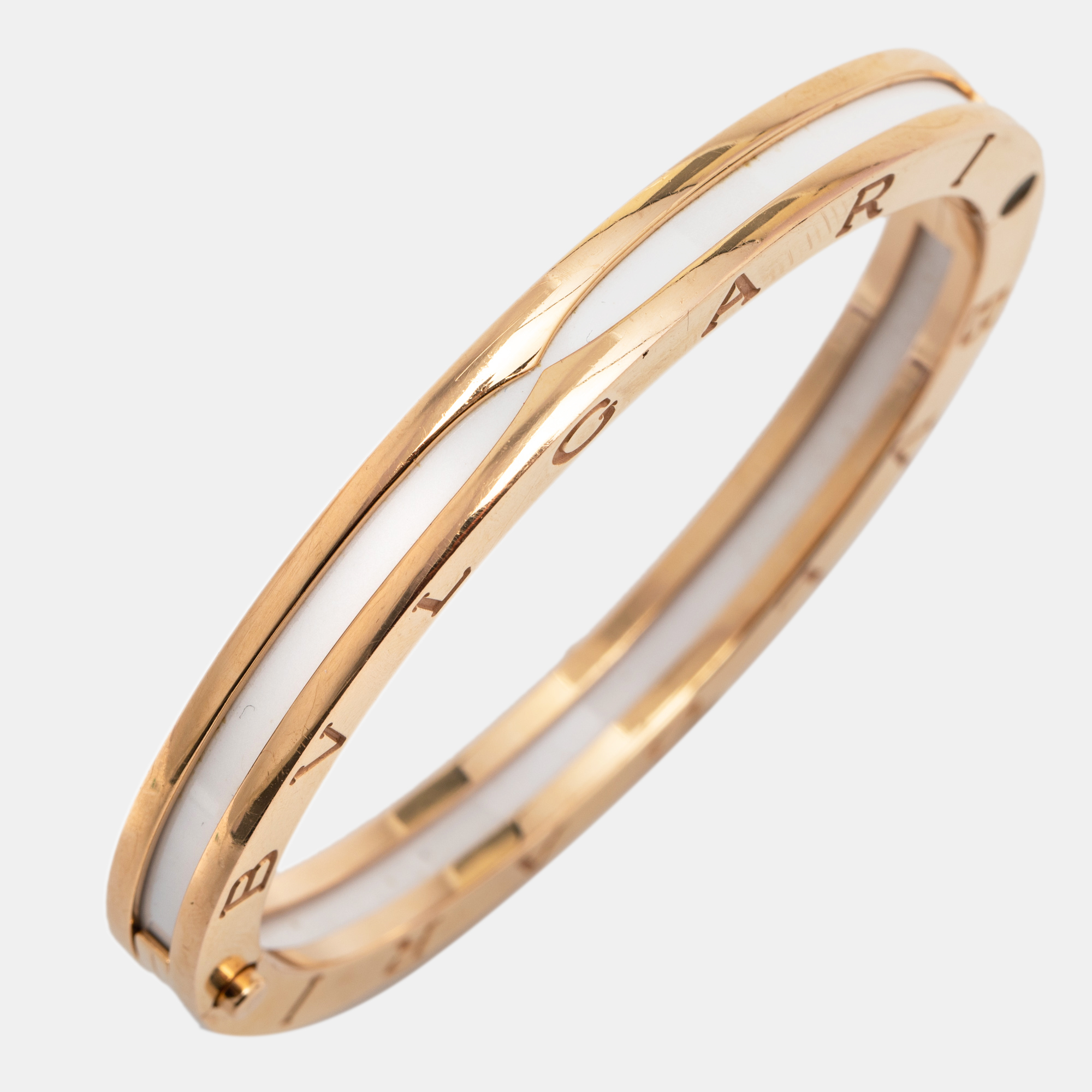 

Bvlgari B.Zero1 Ceramic 18k Rose Gold Bangle Bracelet