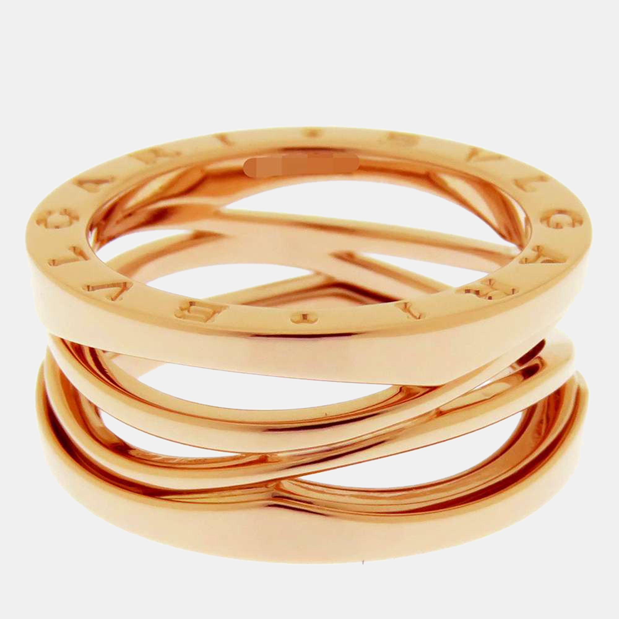 

Bvlgari 18K Rose Gold Design Legend Zaha Hadid 3 Bands B.zero1 Ring Size EU 54 - US 6.75
