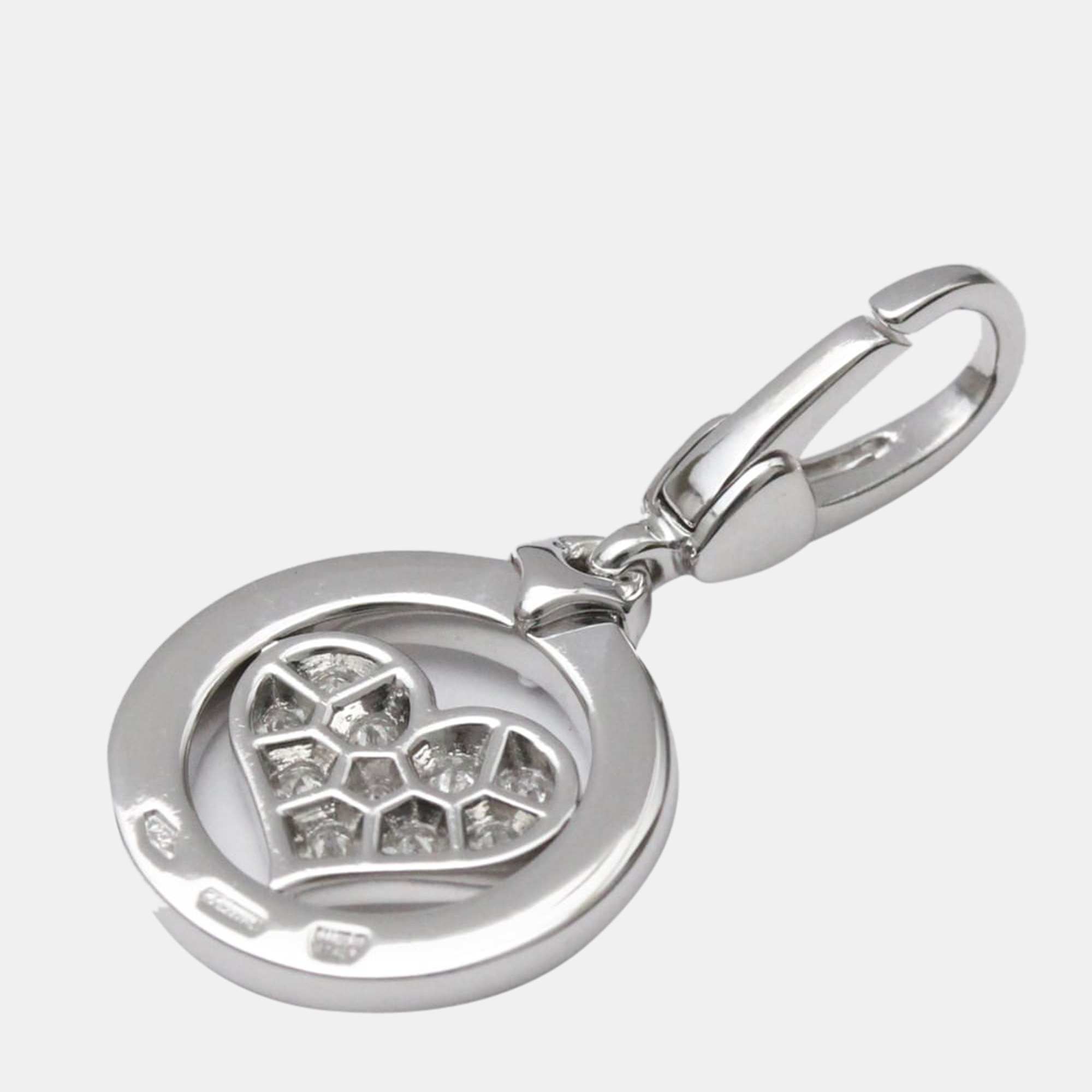 

Bvlgari Tondo Heart 18K White Gold Diamond Charms and Pendants