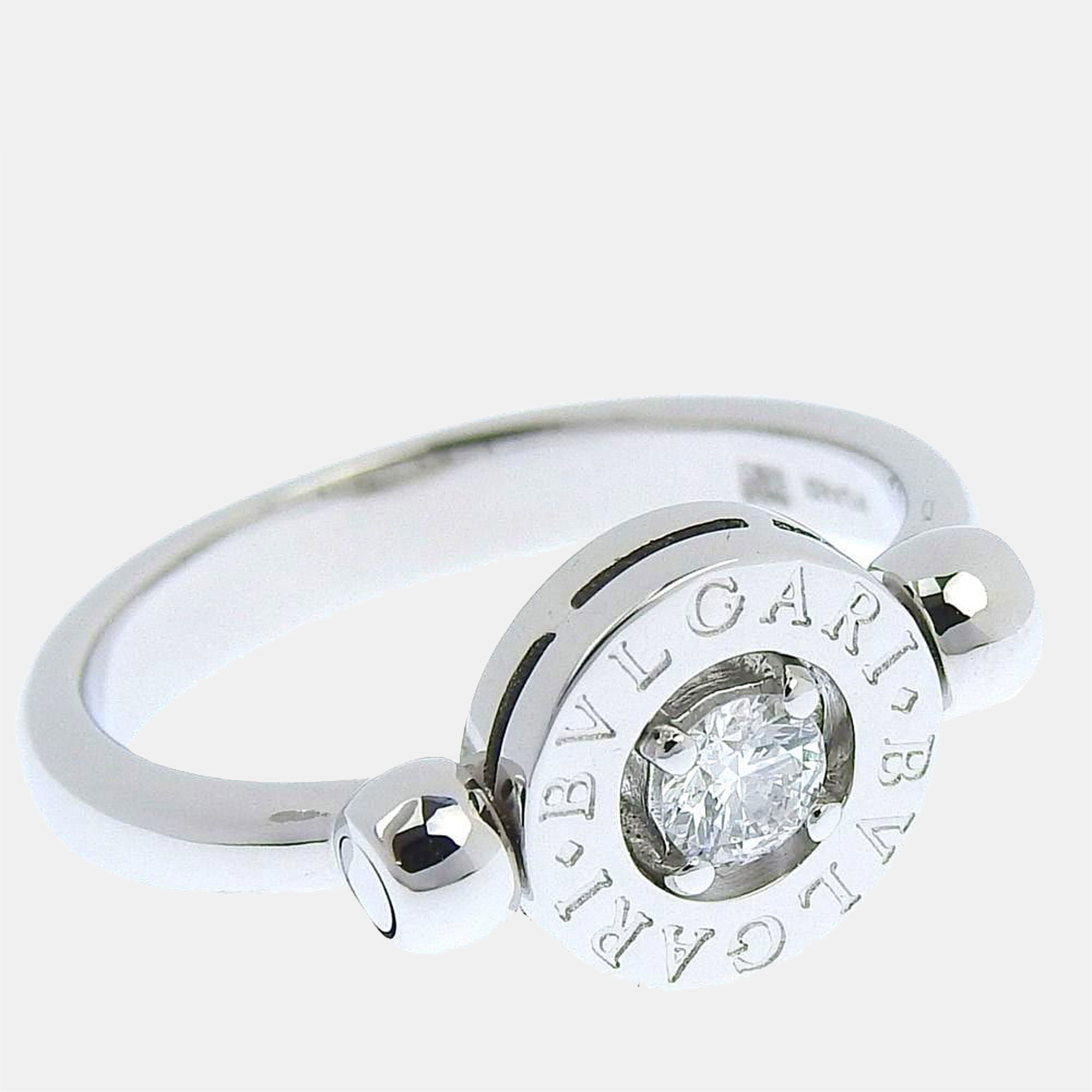 

Bvlgari Bvlgari Flip 18K White Gold Diamond Ring EU 50.5