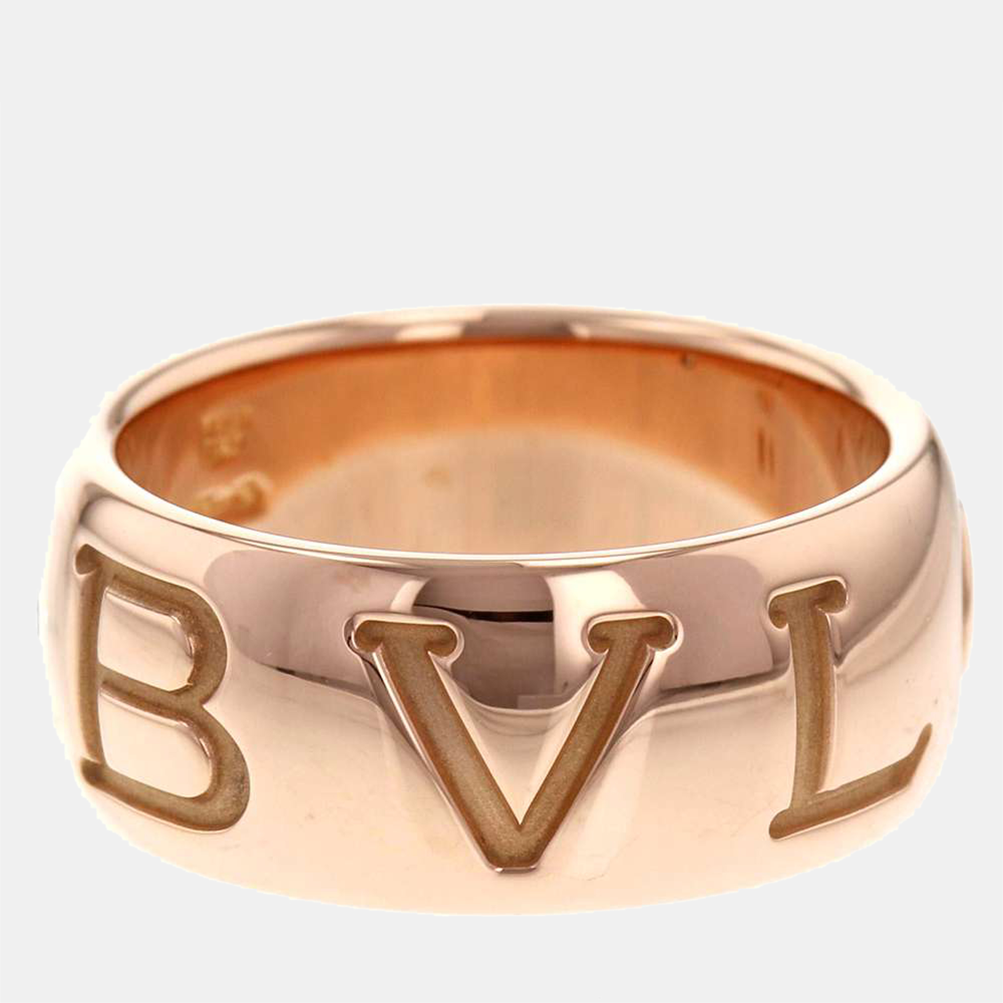 

Bvlgari Monologo 18K Rose Gold Diamond Ring EU 51