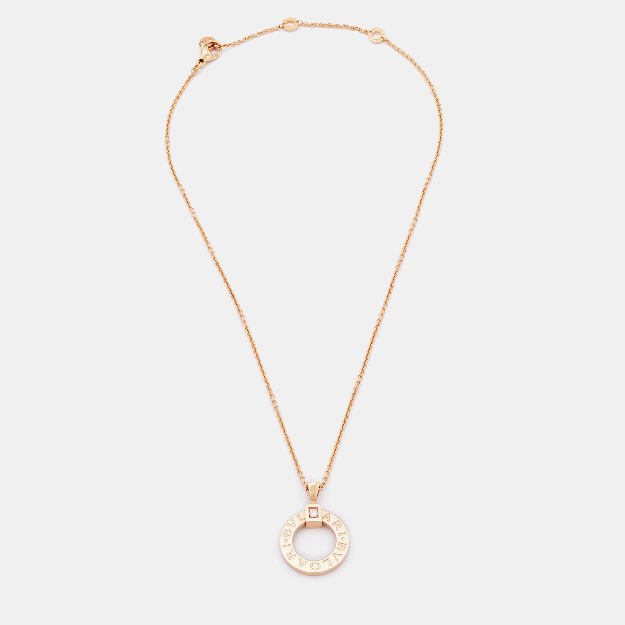 

Bvlgari Bvlgari Diamond 18k Rose Gold Pendant Necklace