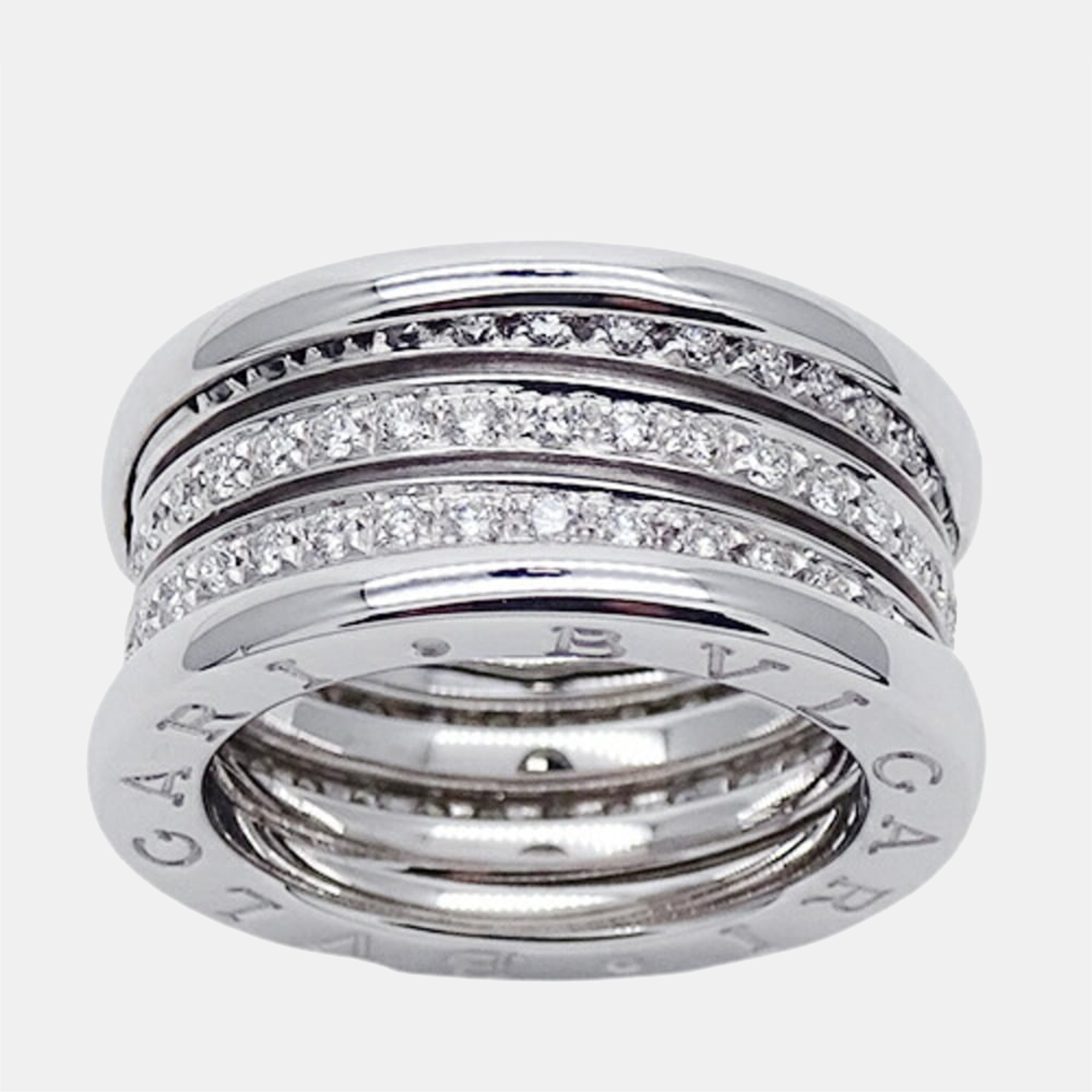 

Bvlgari 18K White Gold and Diamond B.Zero1 Band Ring