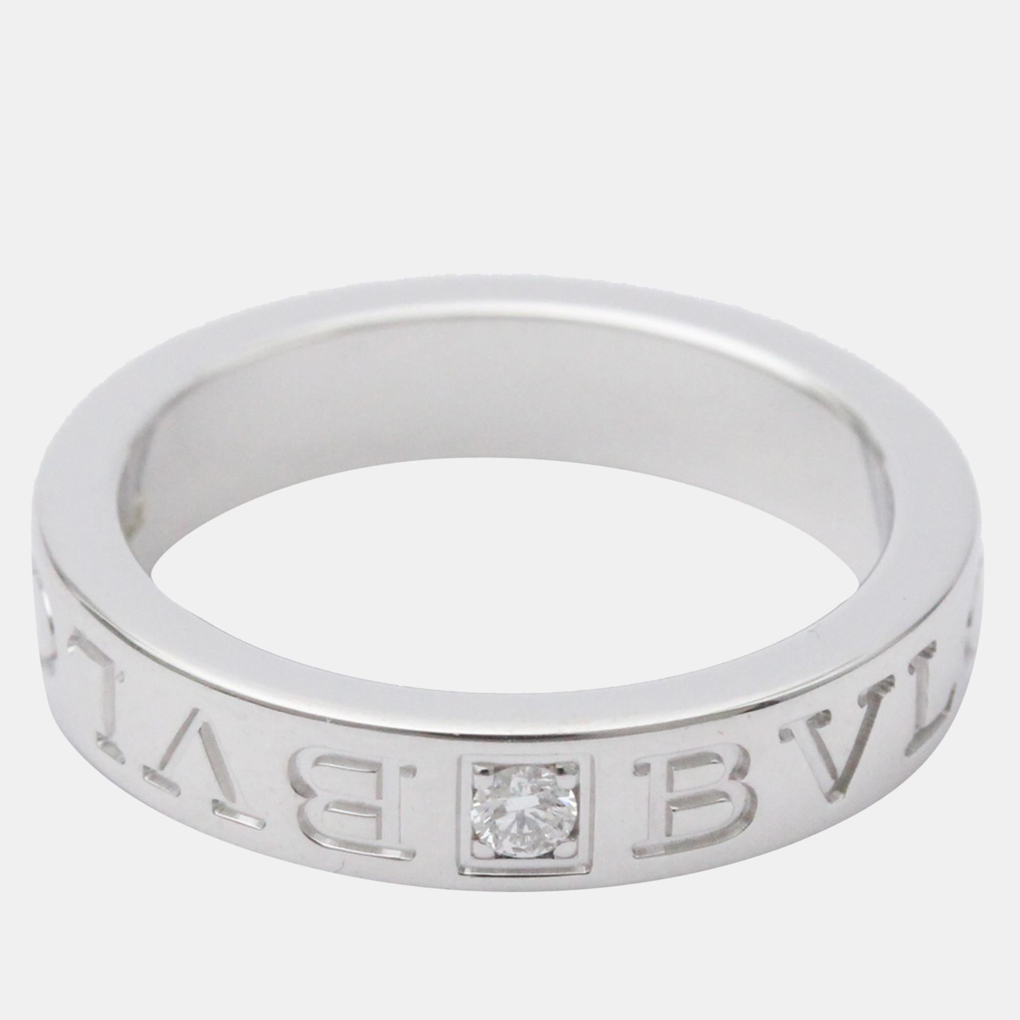 

Bvlgari Bvlgari Bvlgari 18K White Gold Diamond Ceramic Ring EU 56
