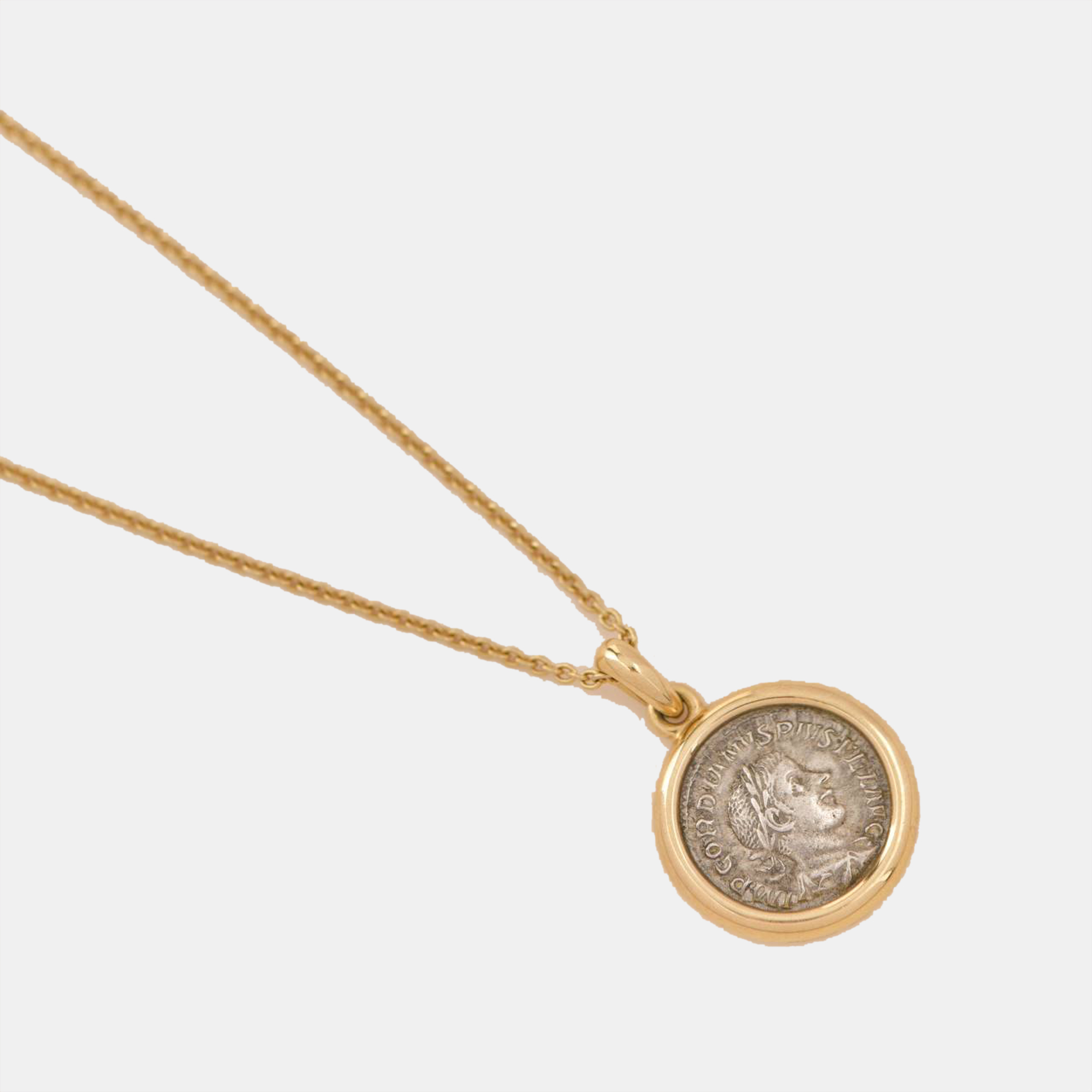 

Bulgari Vintage Yellow Gold Coin Pendant Necklace