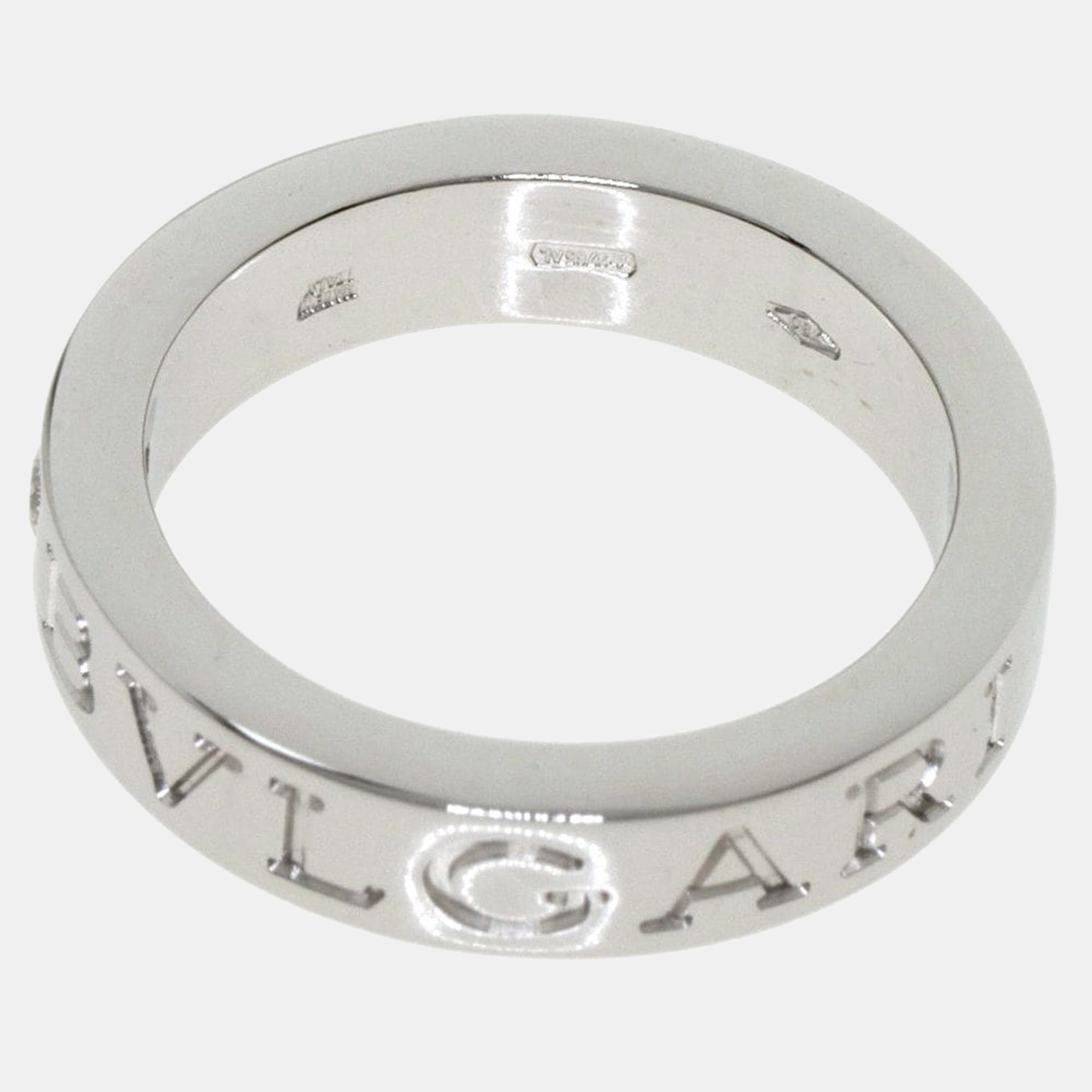 

Bvlgari 18K White Gold, Diamond Ring EU 46