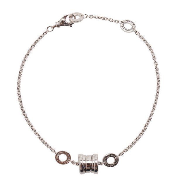 Pre Owned سوار ناعم  بولغاري بي.زيرو عيار 18 ذهبي أبيض 19 سم