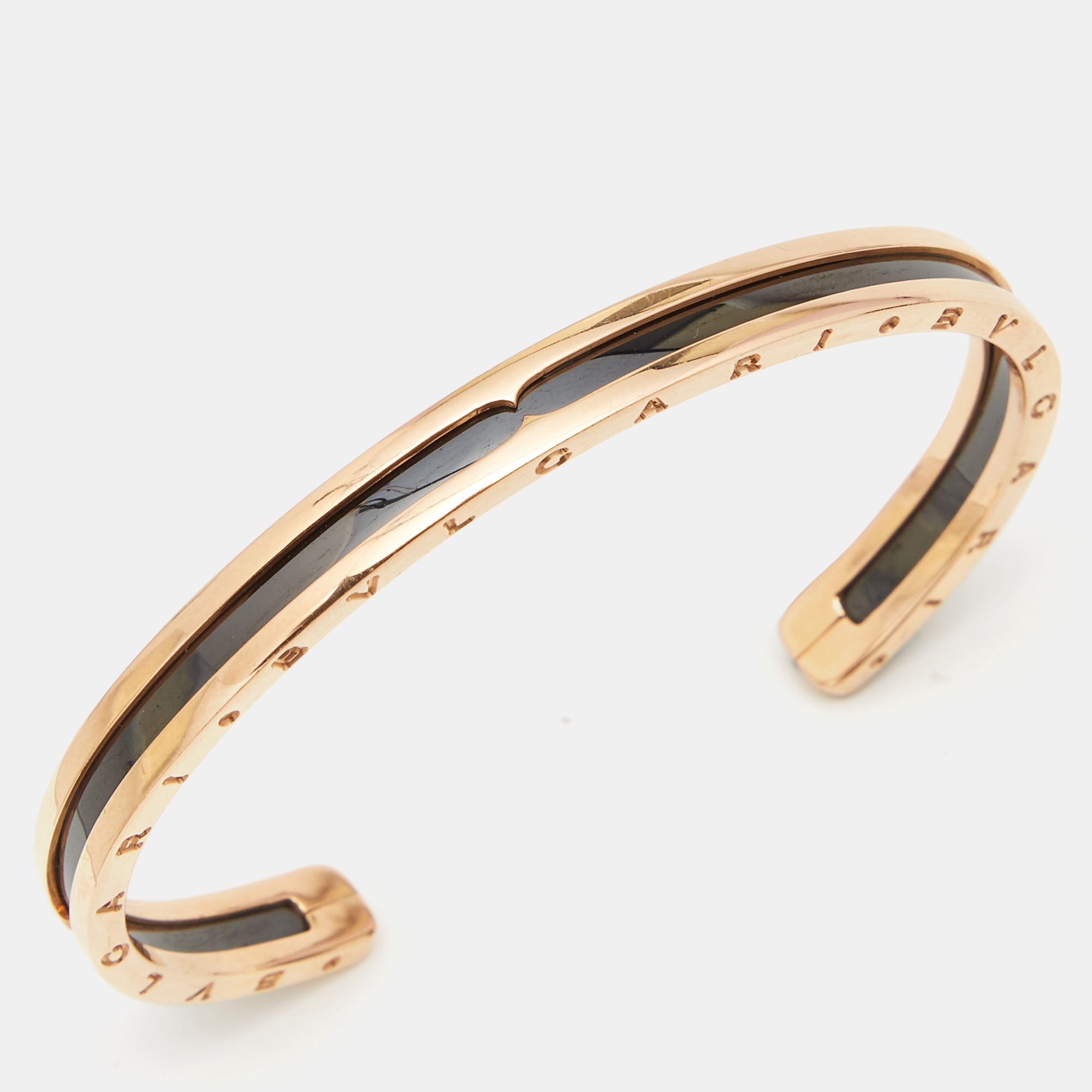 

Bvlgari B.Zero1 18k Rose Gold Steel Open Cuff Bracelet SM