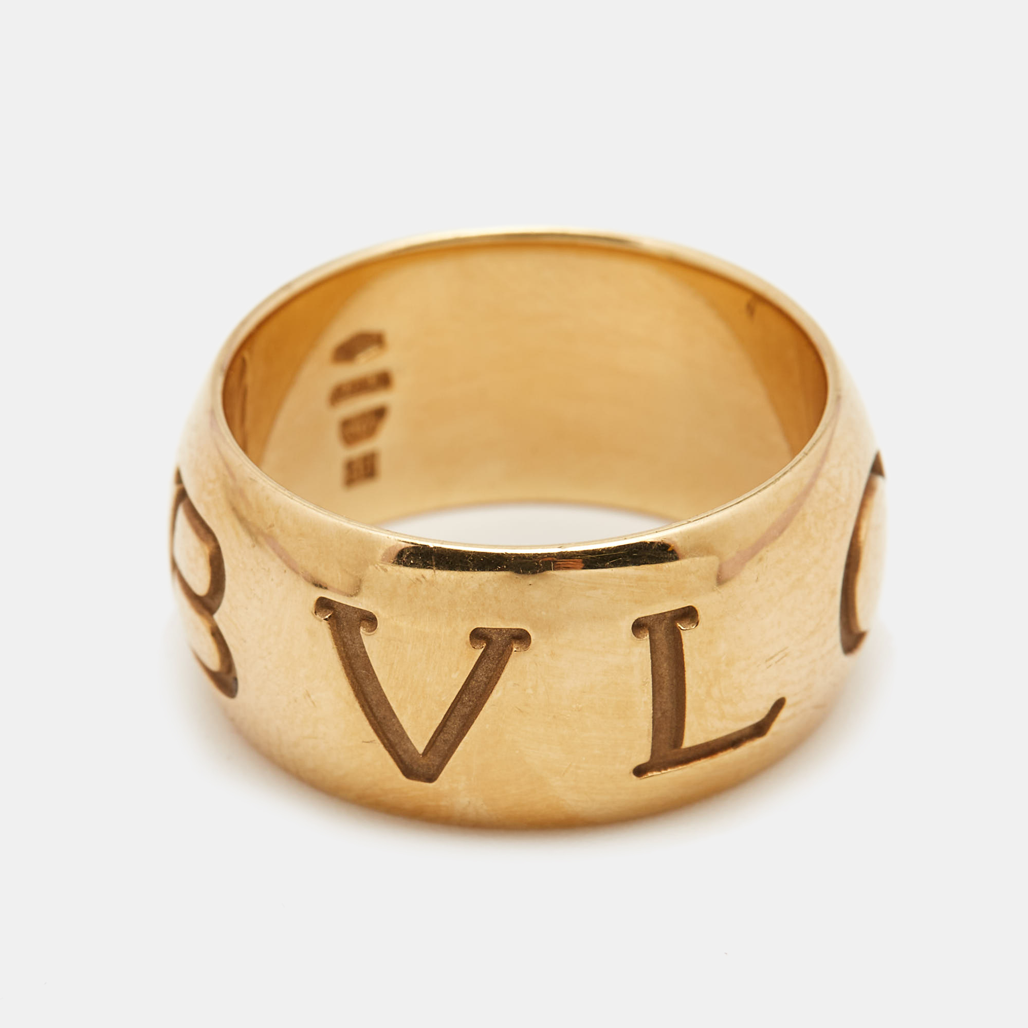 

Bvlgari Monologo 18k Yellow Gold Band Ring SIze