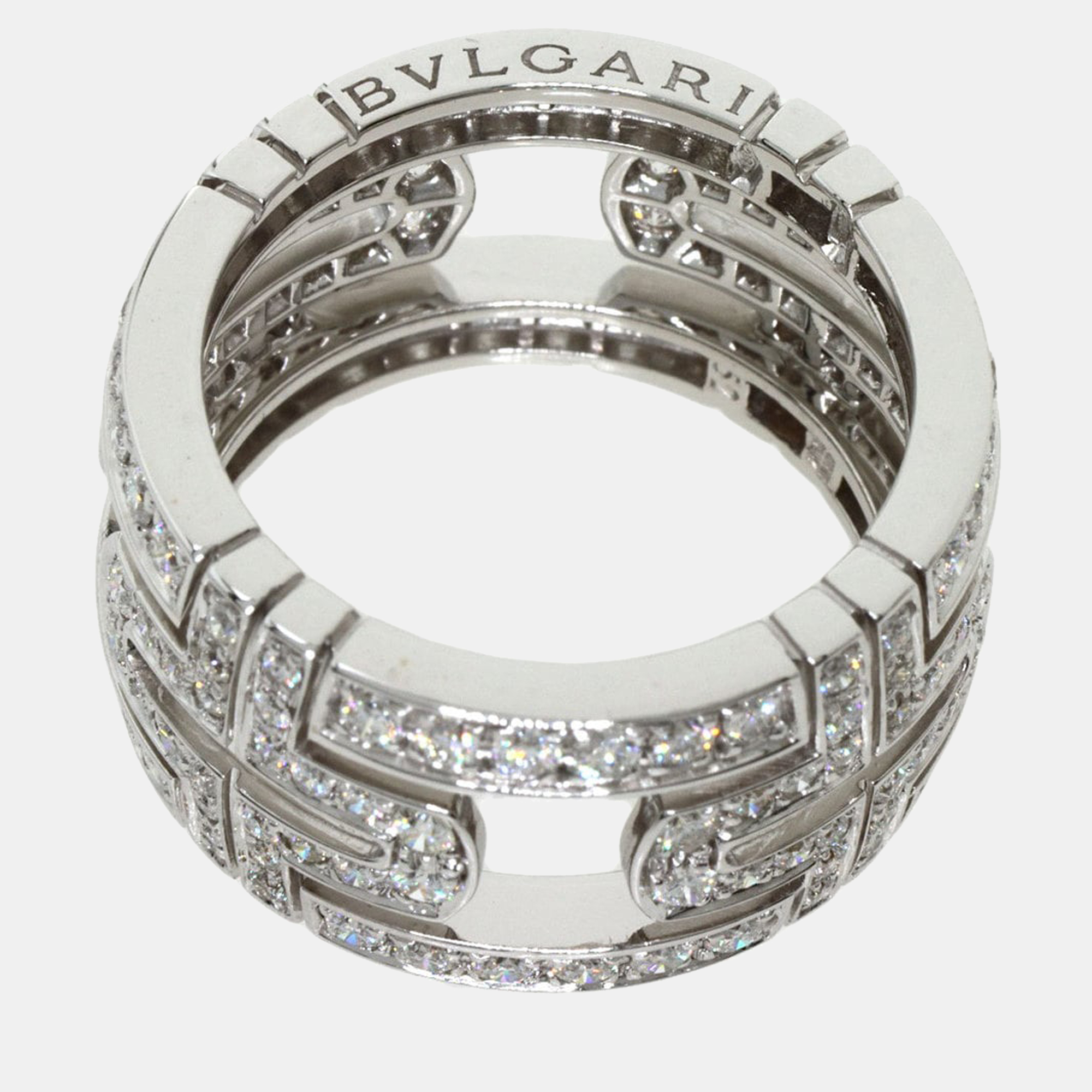 

Bvlgari Parentesi 18K White Gold Diamond Ring EU 52