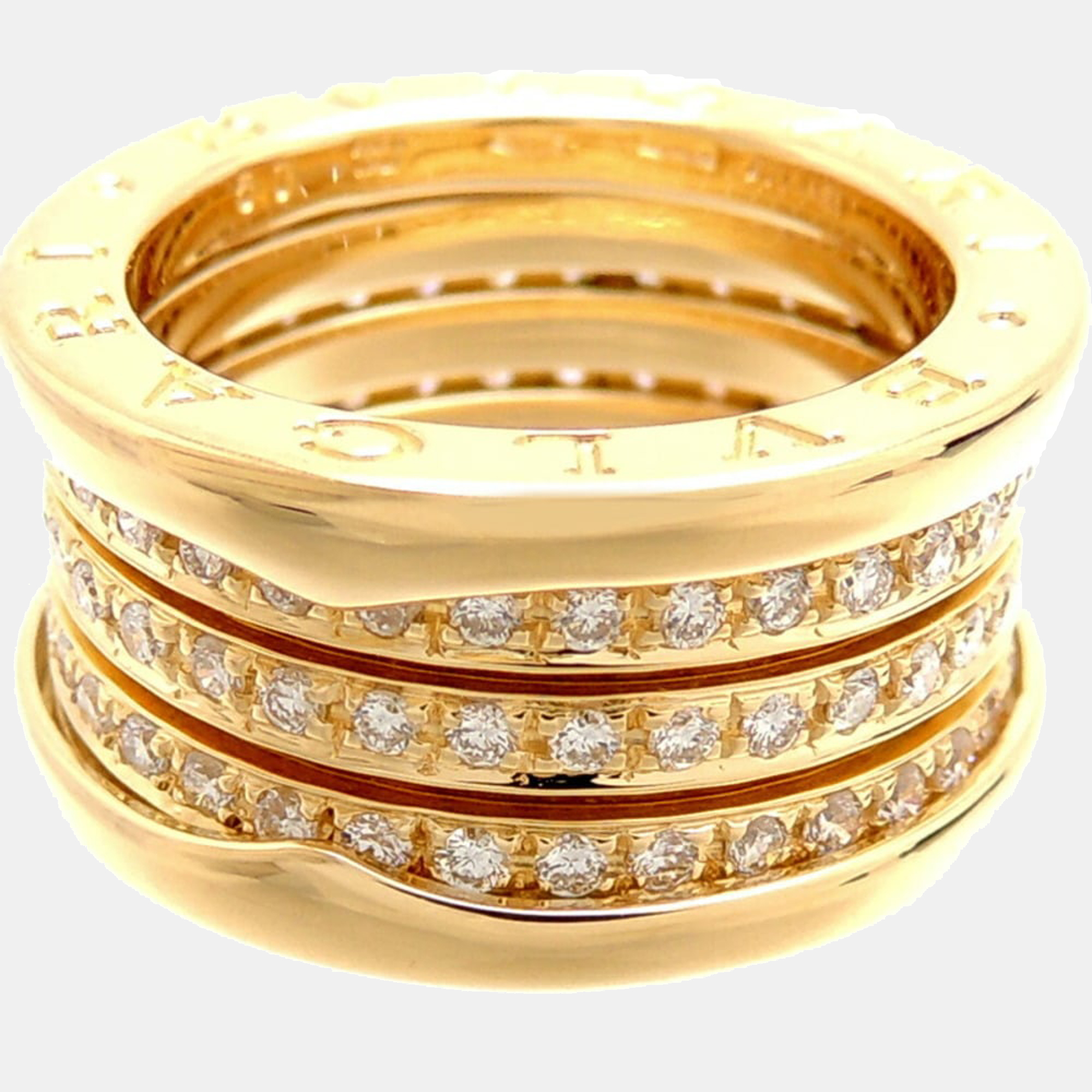 

Bvlgari B.Zero1 18K Yellow Gold Diamond Ring EU 50