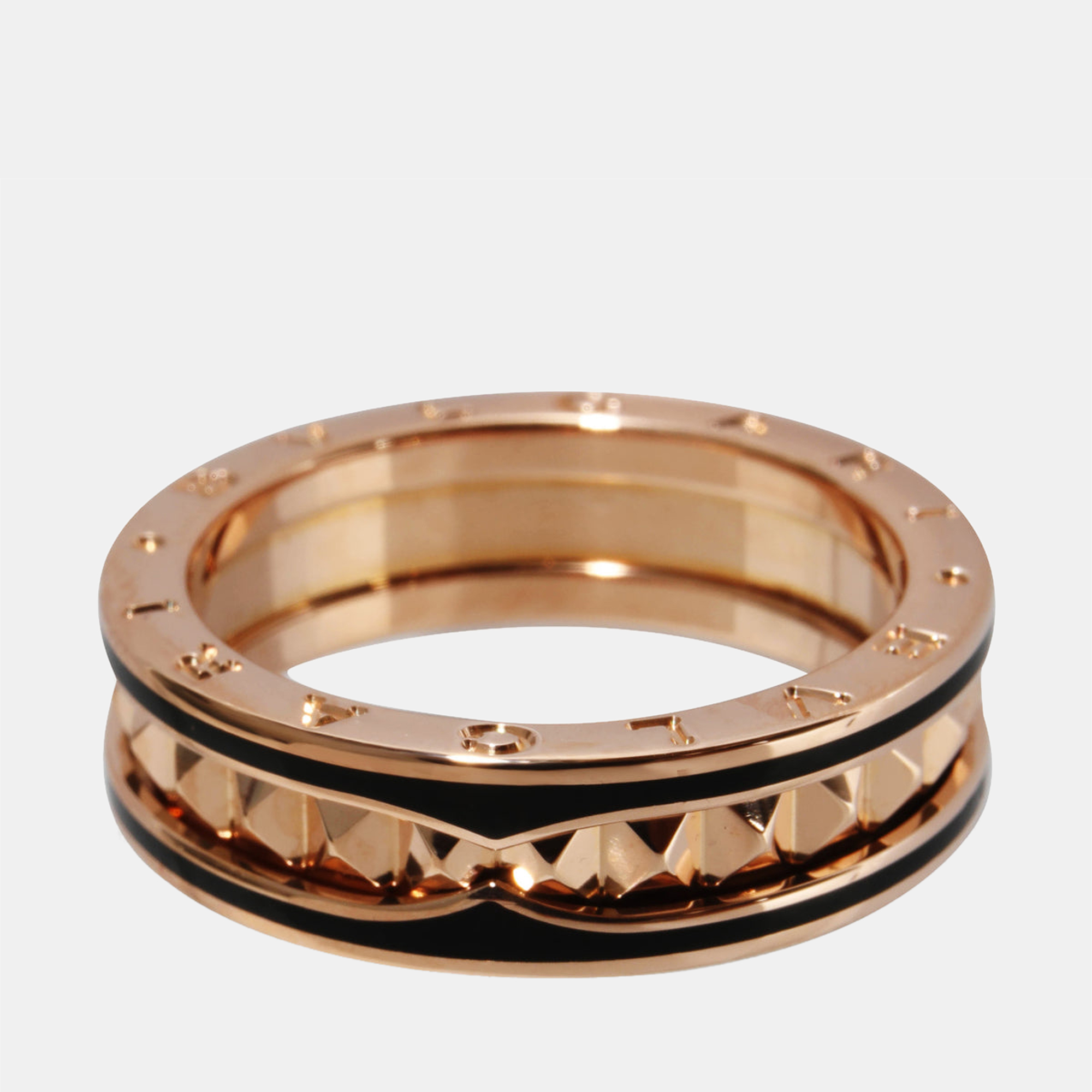

BVLGARI B.zero1 Rock Ring with Black Ceramic in 18k Rose Gold