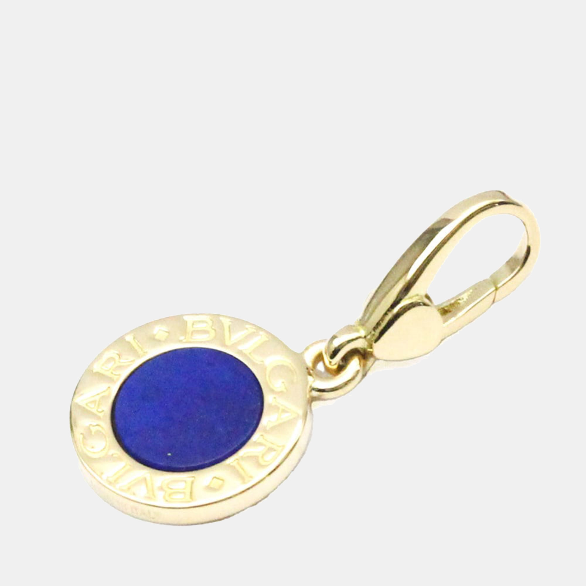 Pre-owned Bvlgari 18k Yellow Gold Lapis Lazuli Charms And Pendants