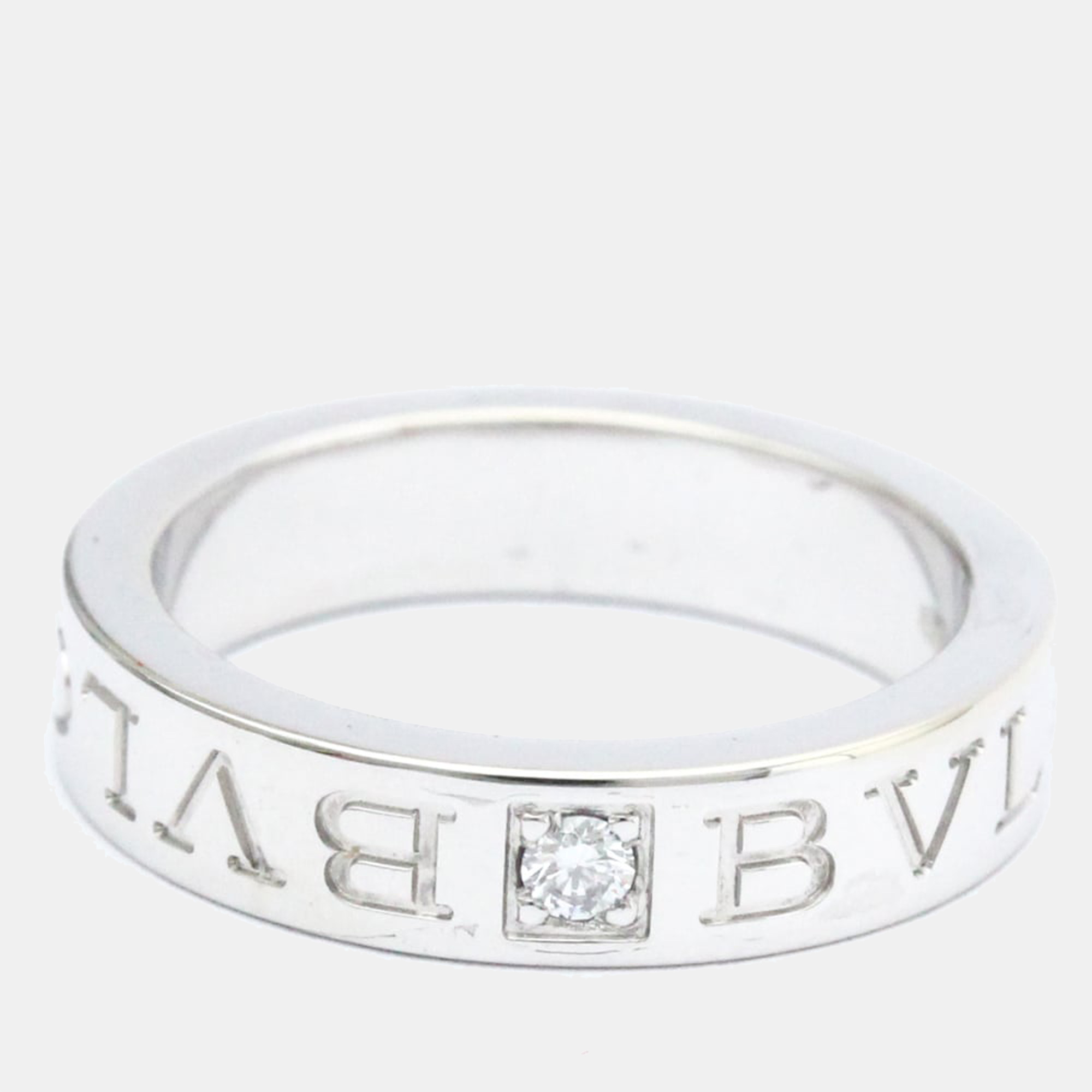 

Bvlgari 18K White Gold Diamond Ring EU 49