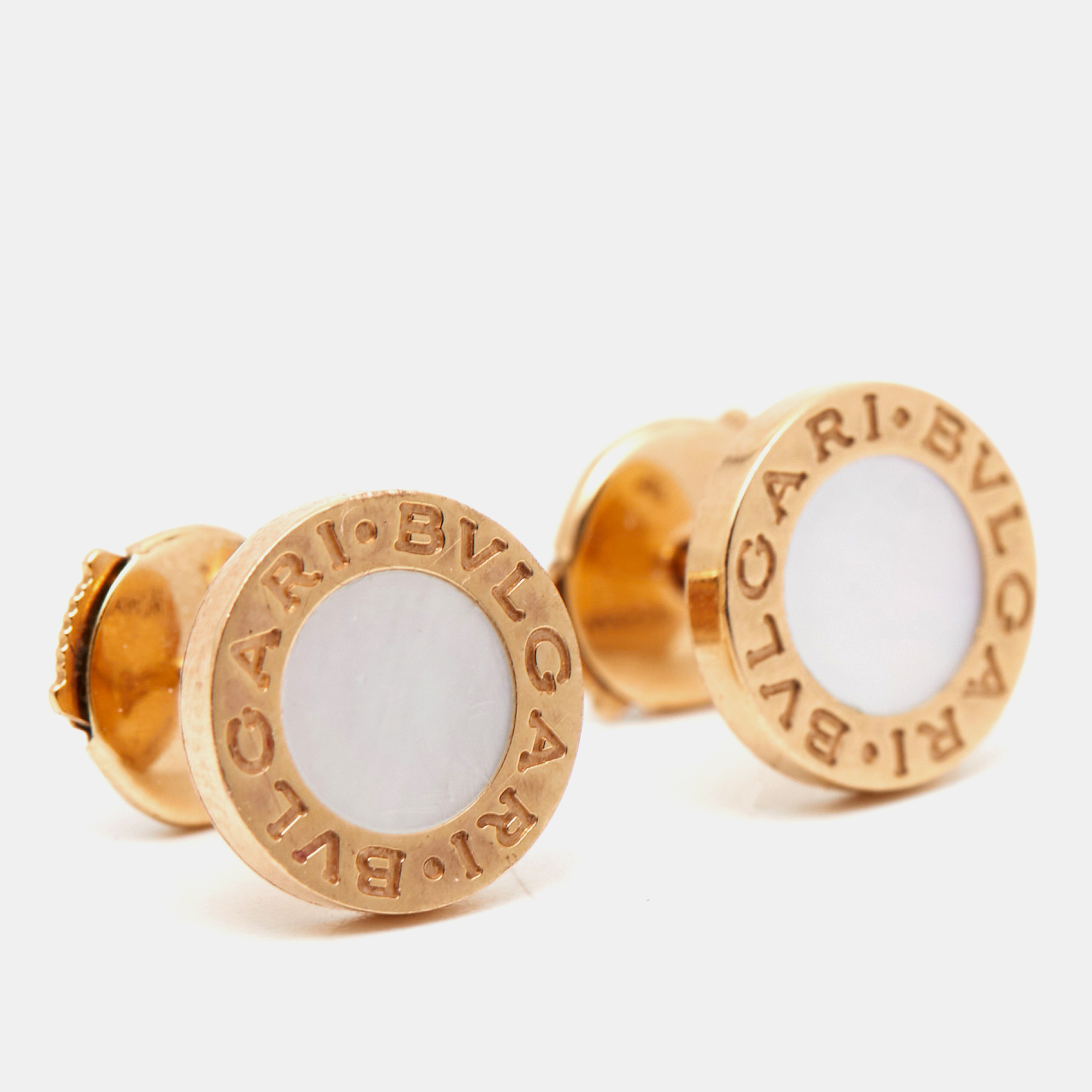 

Bvlgari Bvlgari Bvlgari Mother of Pearl 18k Rose Gold Earrings