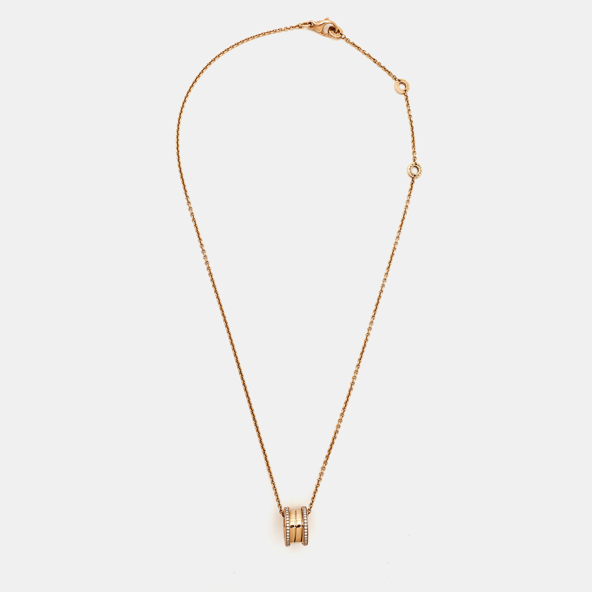 

Bvlgari B Zero1 Diamond 18k Rose Gold Pendant Necklace