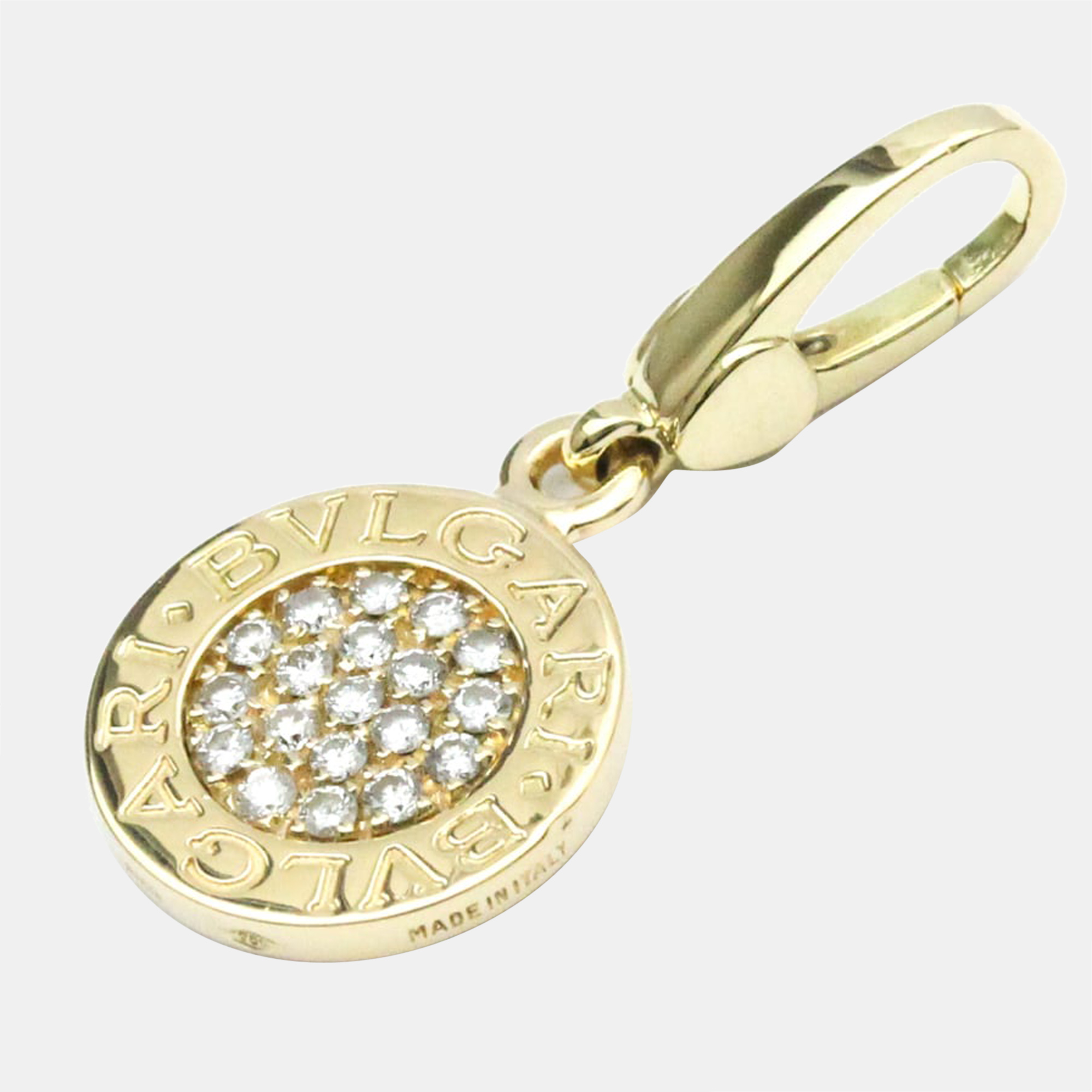 Pre-owned Bvlgari 18k Yellow Gold Diamond Charms And Pendants