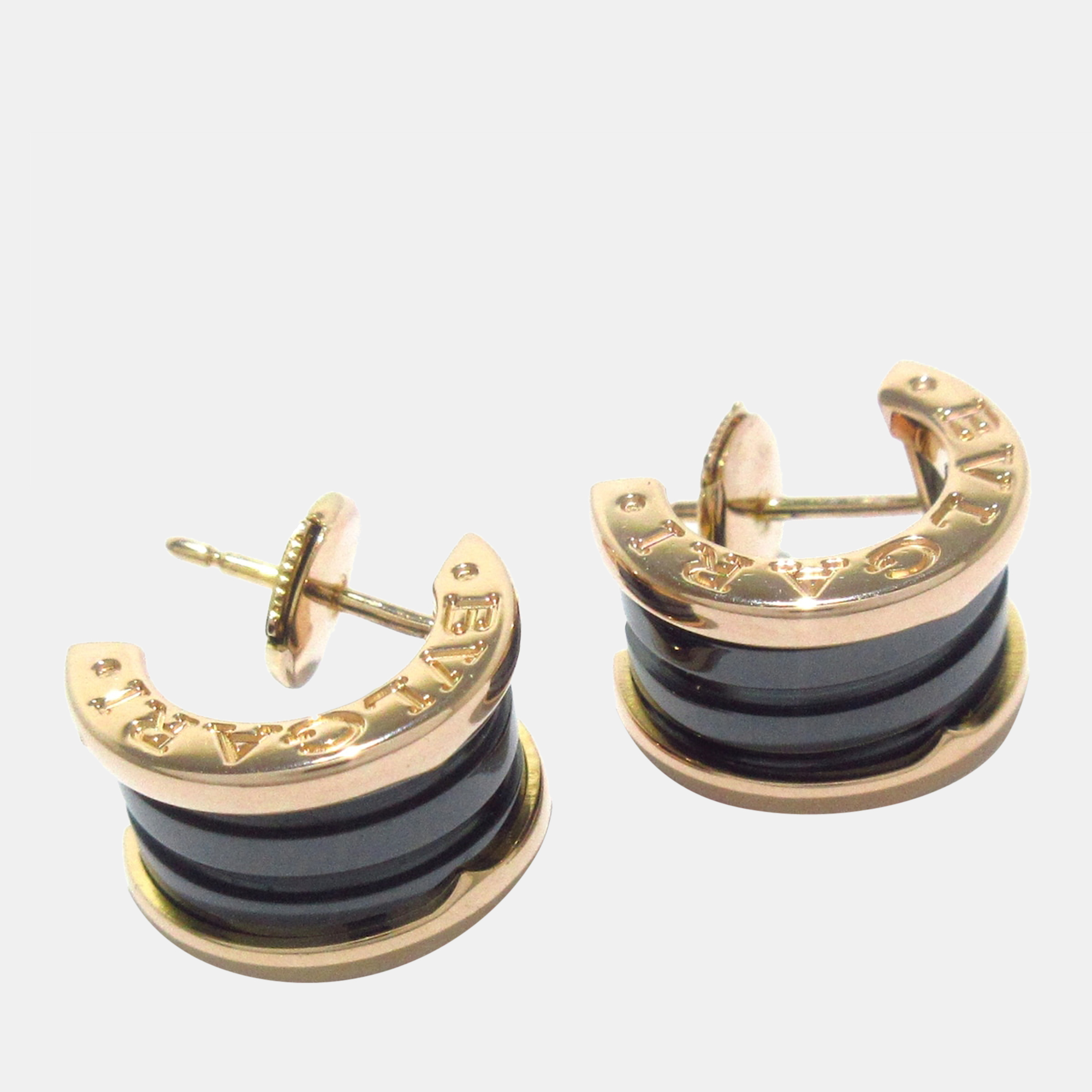 

Bvlgari B.Zero1 18K Rose Gold Ceramic Earrings, Black