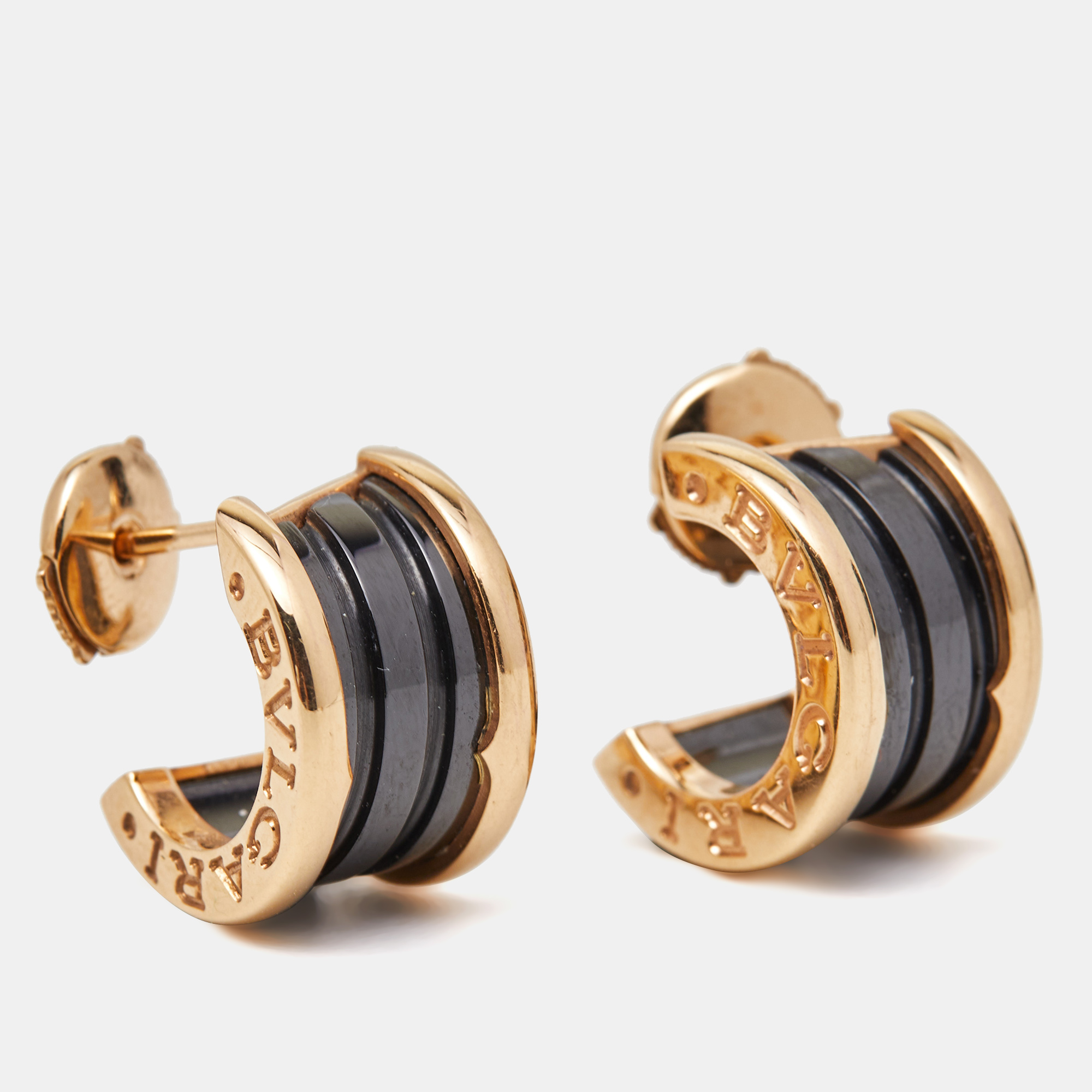 

Bvlgari B.Zero1 Ceramic 18k Rose Gold Earrings