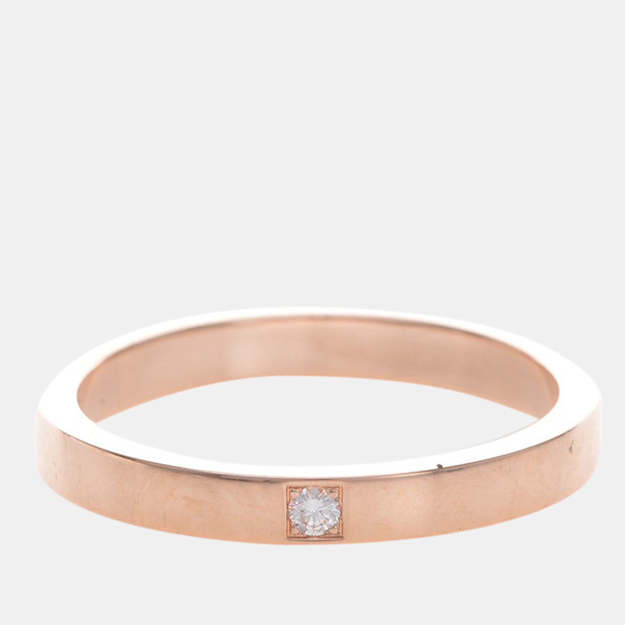 Pre-owned Bvlgari Marryme 18k Rose Gold Diamond Ring Eu 61