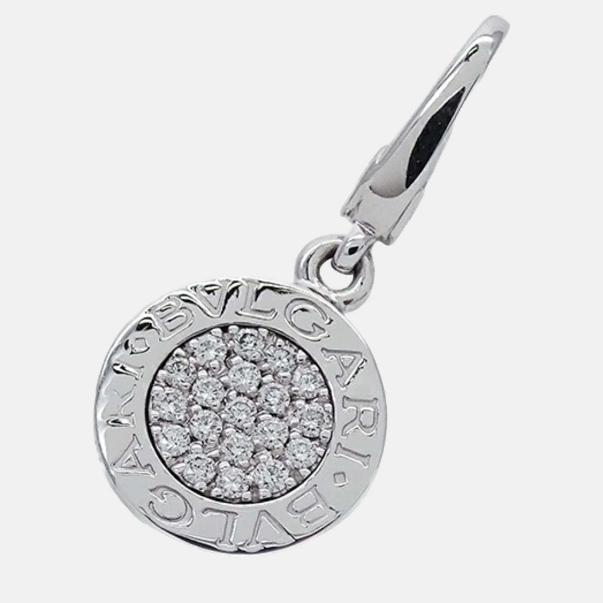

Bvlgari Bvlgari Bvlgari 18K White Gold Diamond Charms and Pendants