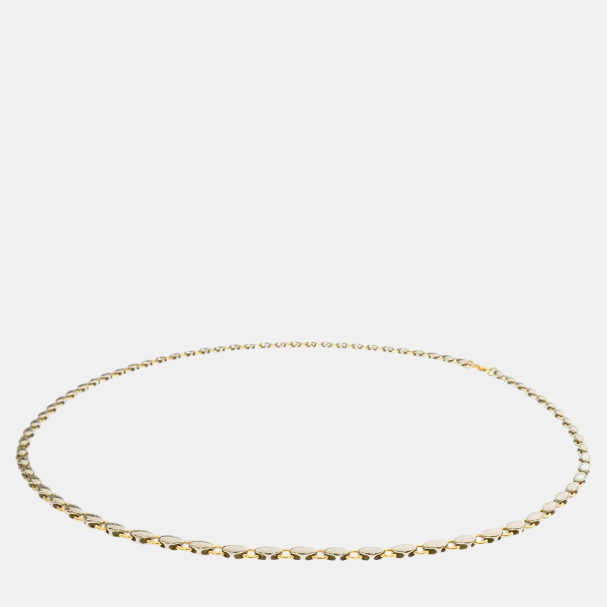 

Bvlgari Passo Doppio 18K Yellow Gold and Stainless Steel Necklace