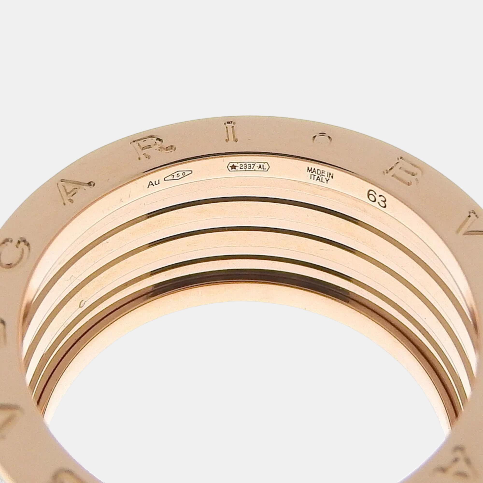 

Bvlgari B.Zero1 Rock 18K Rose Gold Ceramic Ring EU 63