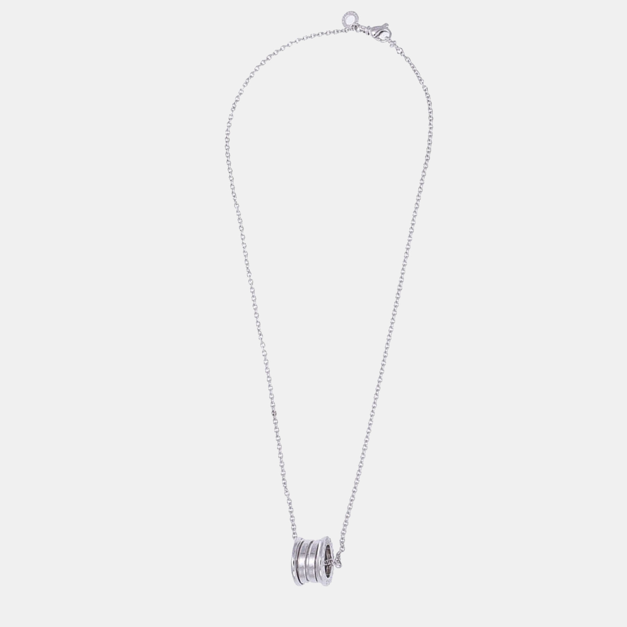 

Bvlgari B.Zero1 18K White Gold Necklace, Silver