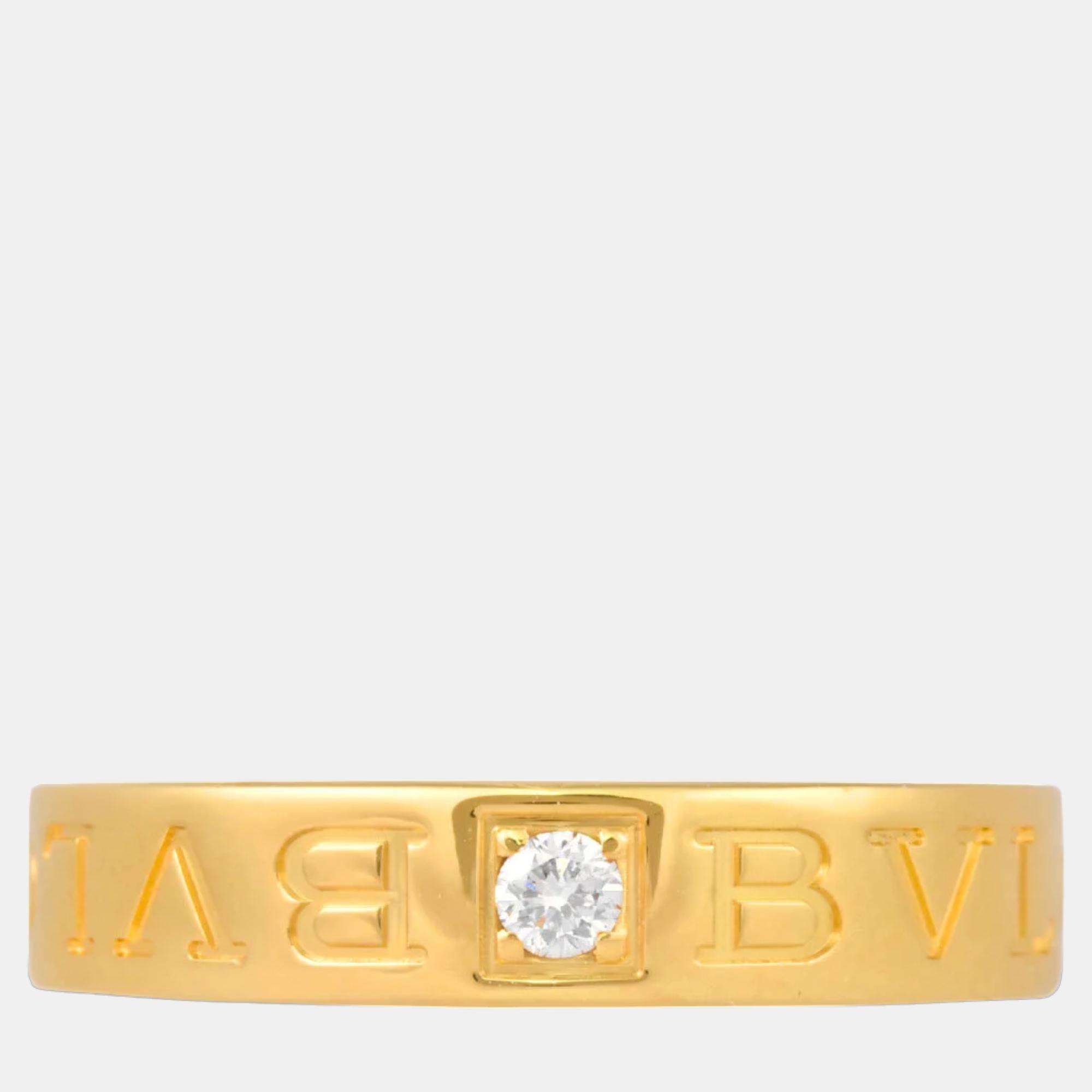 

Bvlgari Bvlgari Bvlgari 18K Yellow Gold Diamond Ring EU 48
