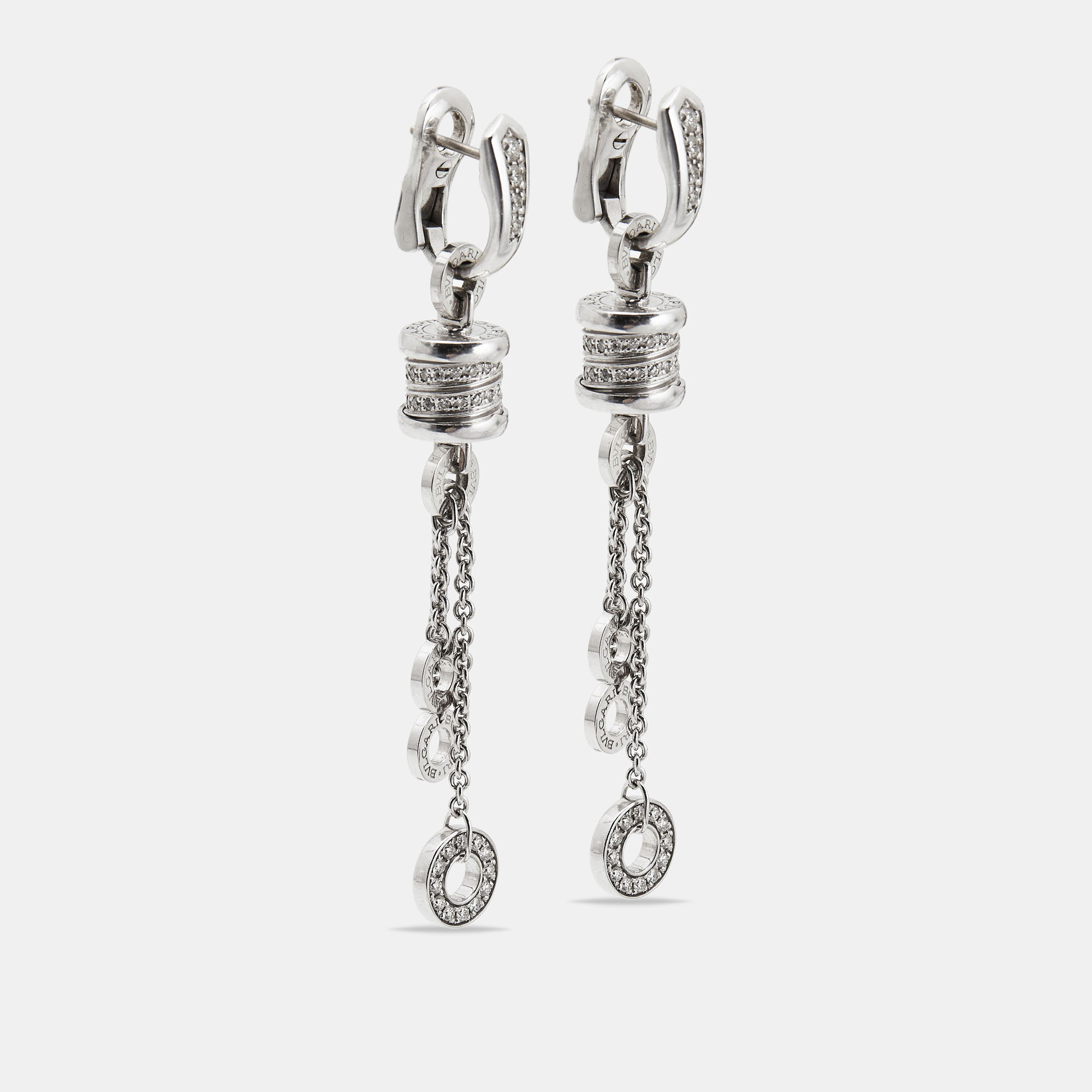 

Bvlgari B.Zero1 Diamonds 18k White Gold Drop Earrings