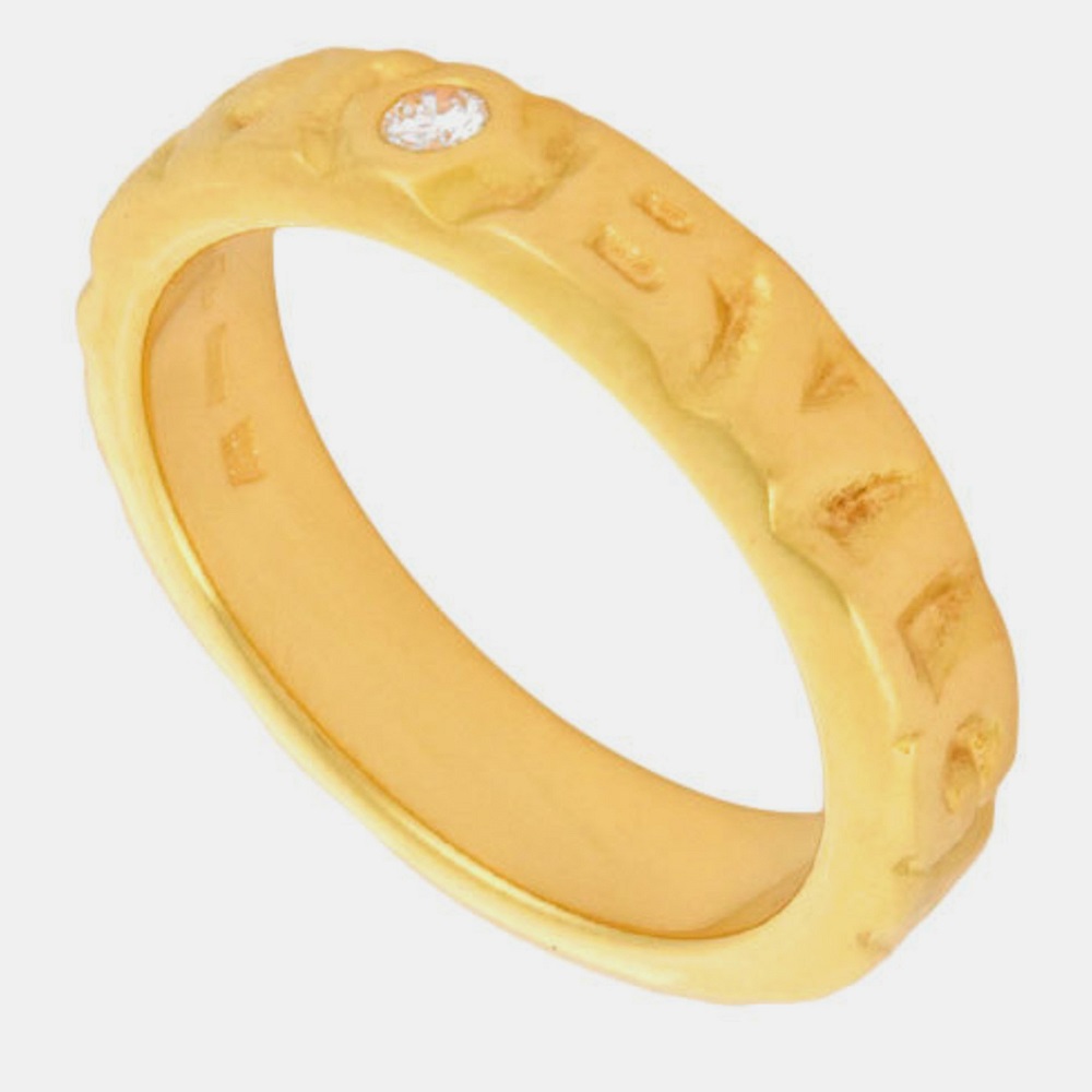 

Bvlgari Bvlgari Bvlgari Double Logo 18K Yellow Gold Diamond Ring EU 54.5