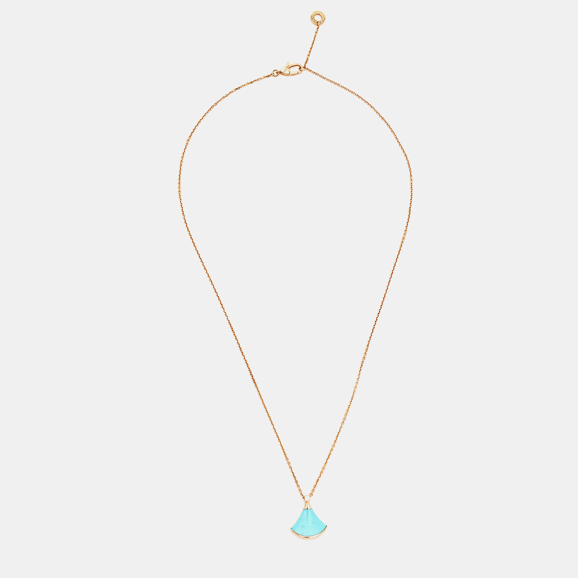 

Bvlgari Divas' Dream Turquoise Diamond 18k Rose Gold Necklace