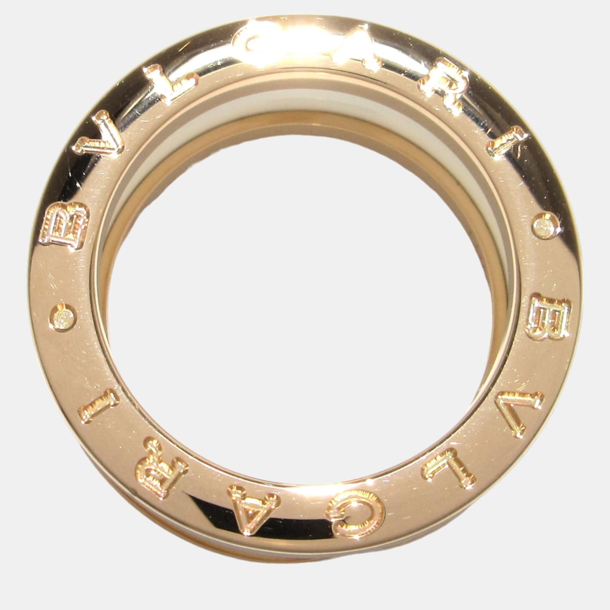 

Bvlgari B.Zero1 18K Rose Gold Ceramic Ring EU 51