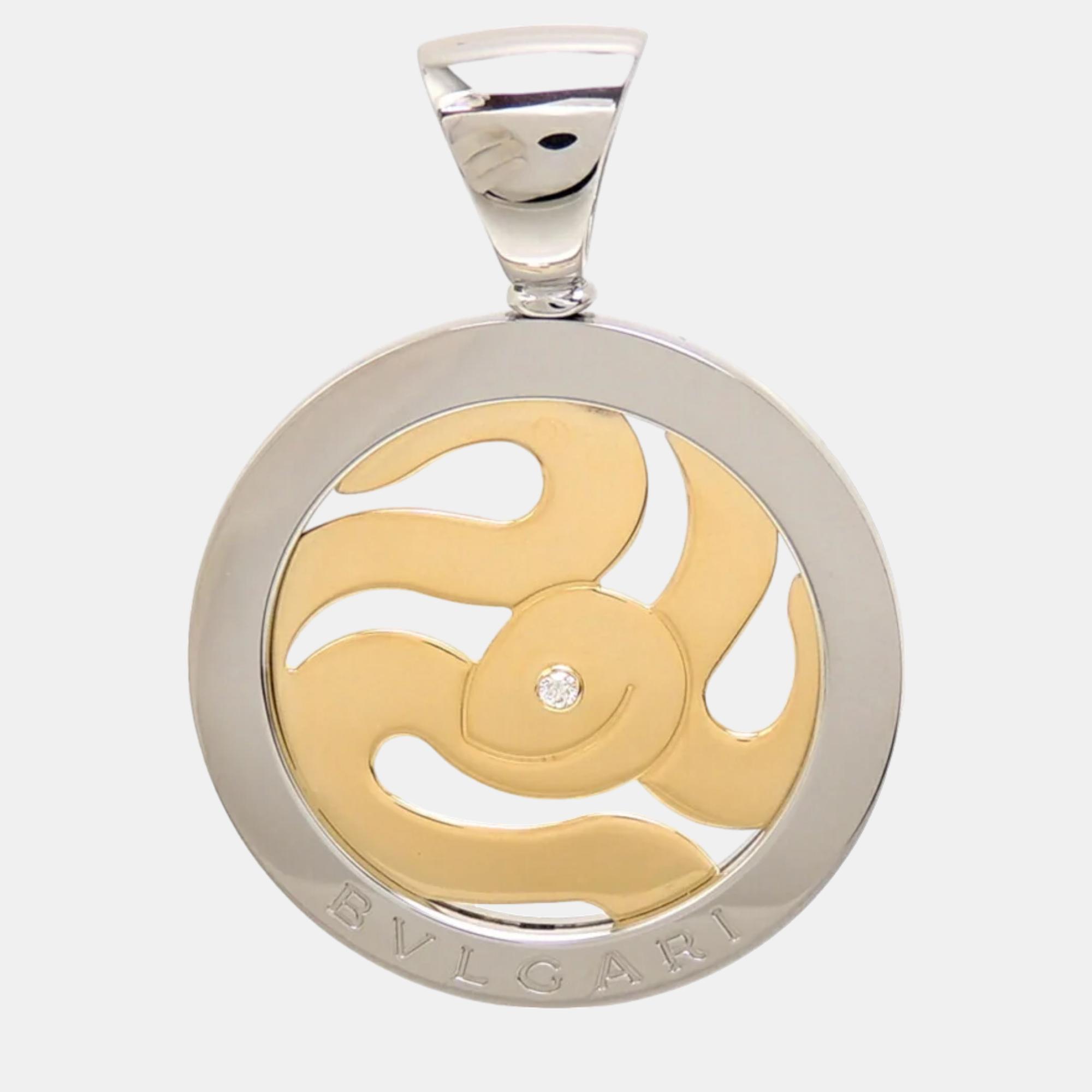 

Bvlgari Tondo Snake 18K Yellow Gold Diamond Stainless Steel Charms and Pendants