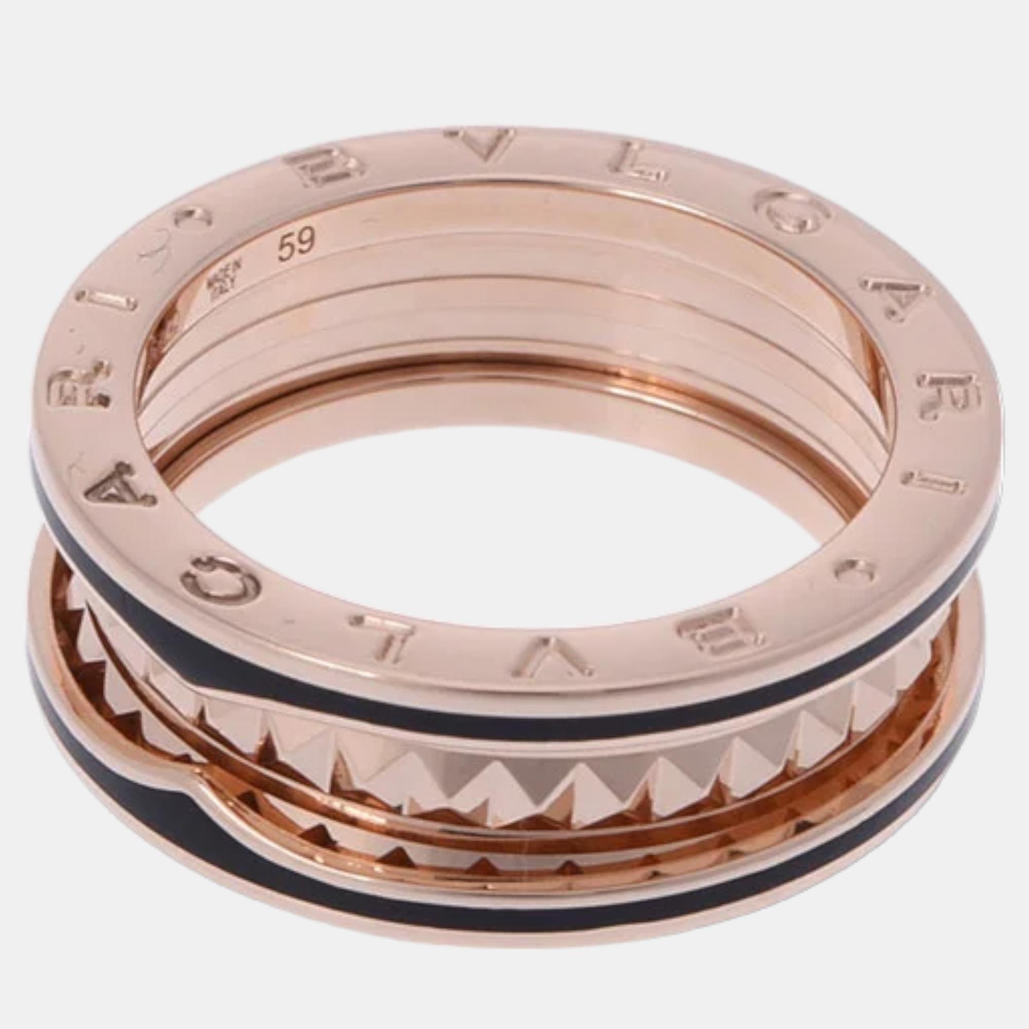 

Bvlgari B.Zero1 Rock 18K Rose Gold Ceramic Ring EU 59